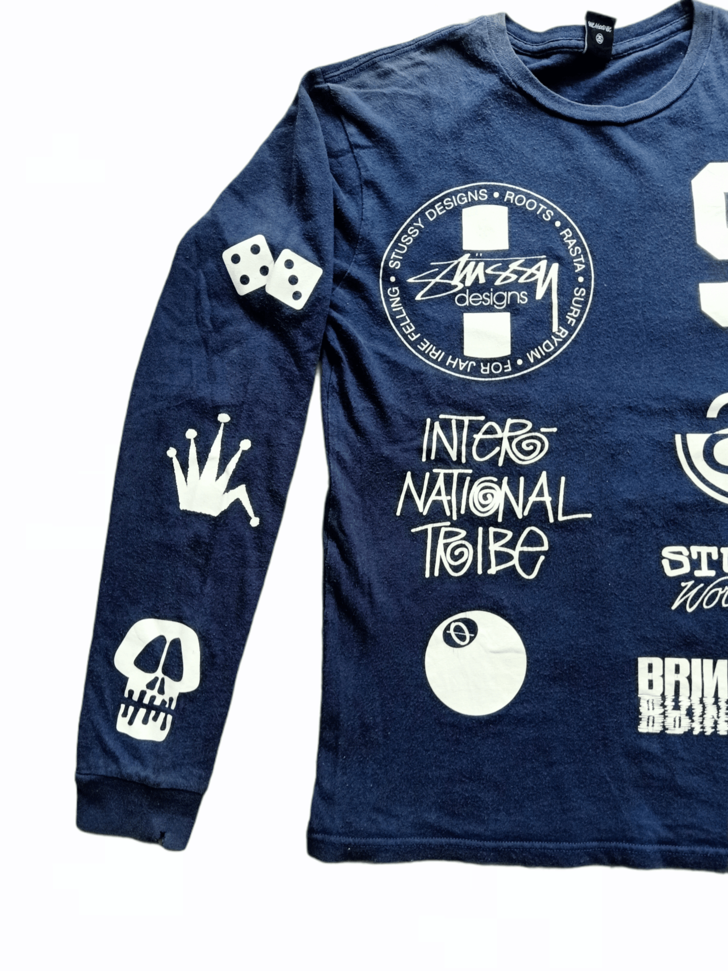 Stussy × Vintage Stussy Multi Logo Long Sleeve Size US S / EU 44-46 / 1 - 5 Thumbnail