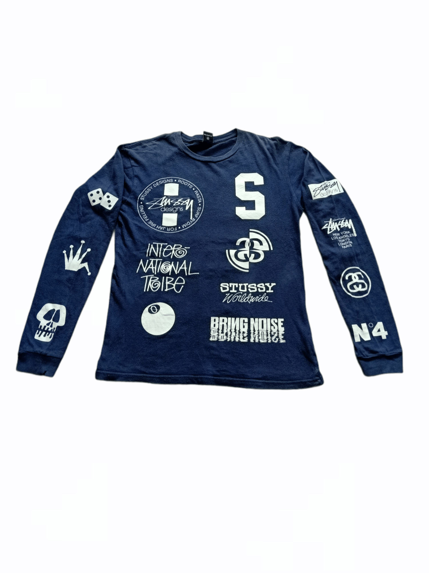 Stussy × Vintage Stussy Multi Logo Long Sleeve Size US S / EU 44-46 / 1 - 3 Thumbnail