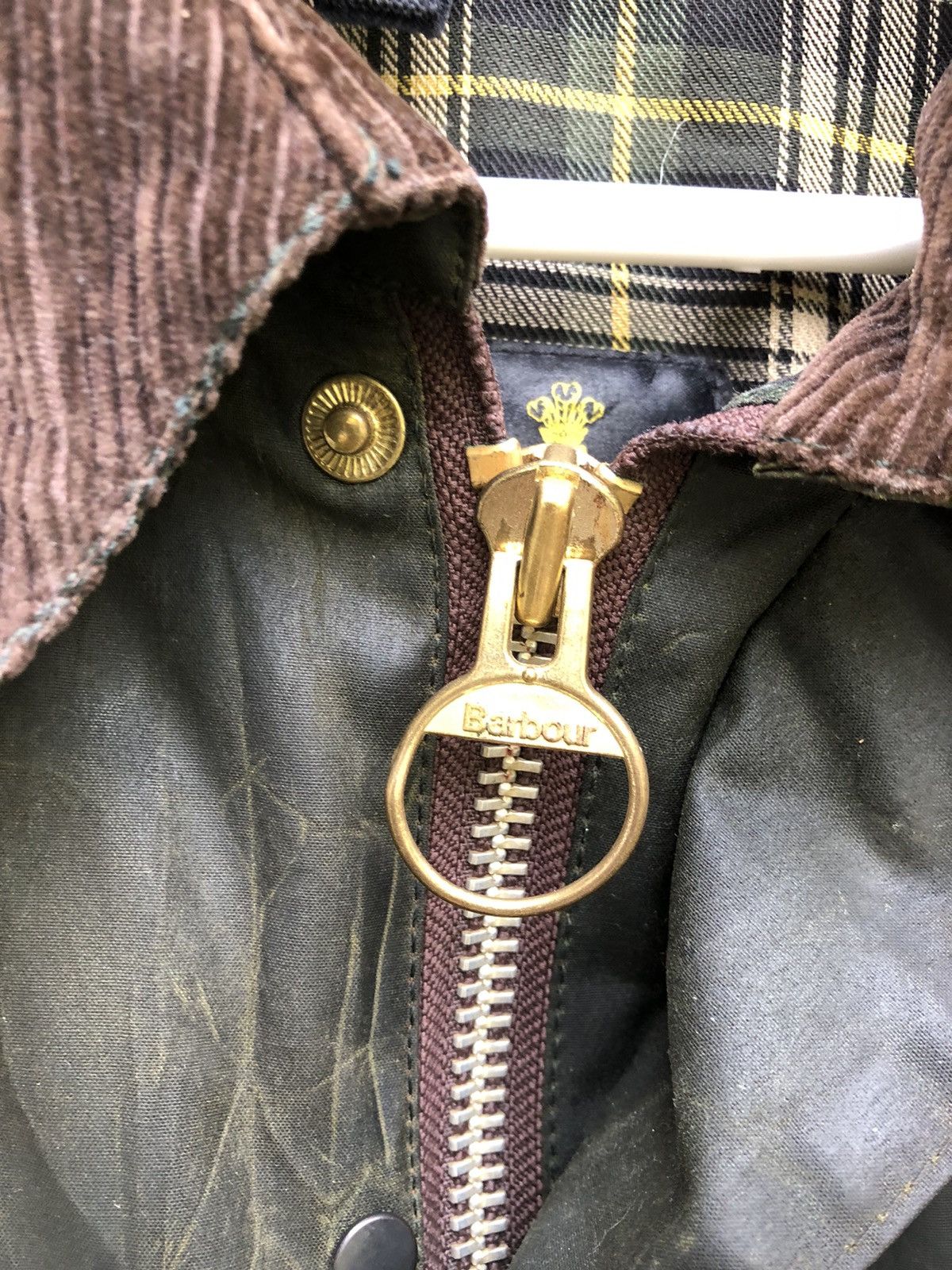 Barbour Distressed Barbour Bedale Olive Waxed Coat Size C46/117cm Size US L / EU 52-54 / 3 - 7 Thumbnail