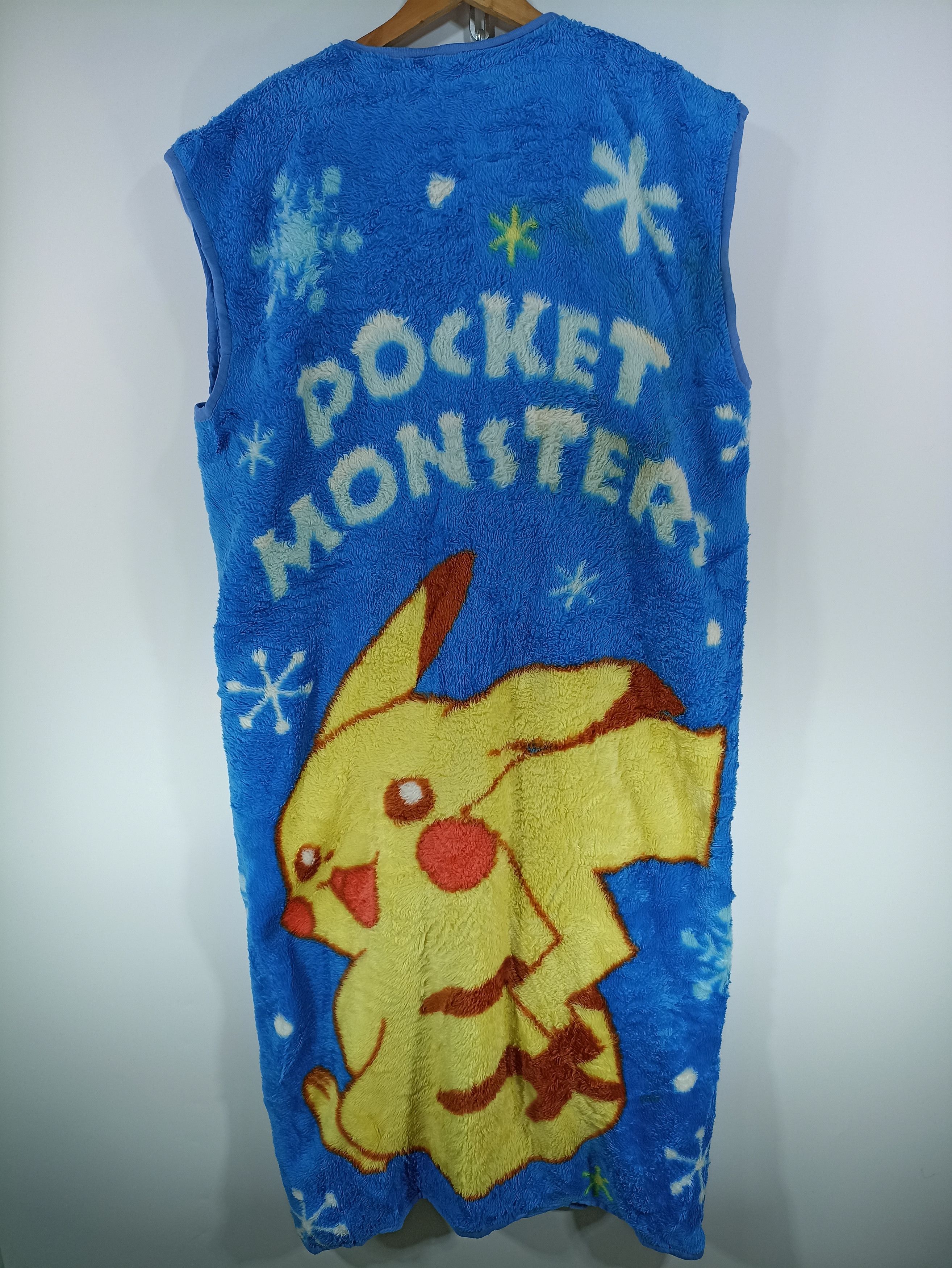 Japanese Brand × Pokemon × Vintage Vintage Pokemon Fleece Long Sleeveless Jacket Size US L / EU 52-54 / 3 - 5 Thumbnail