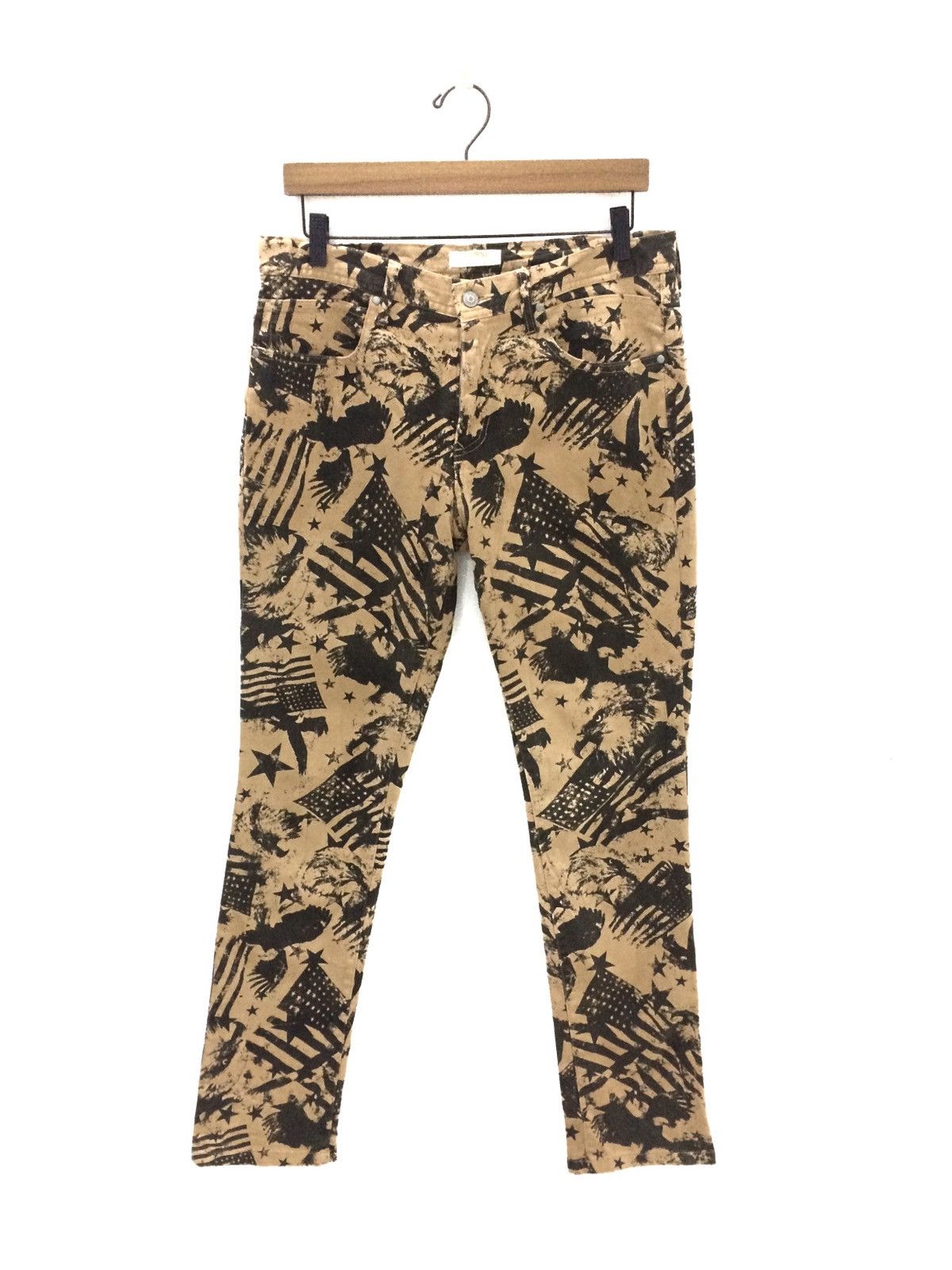 image of Browny American Flat Overprint Casual Pant, Men's (Size 32)
