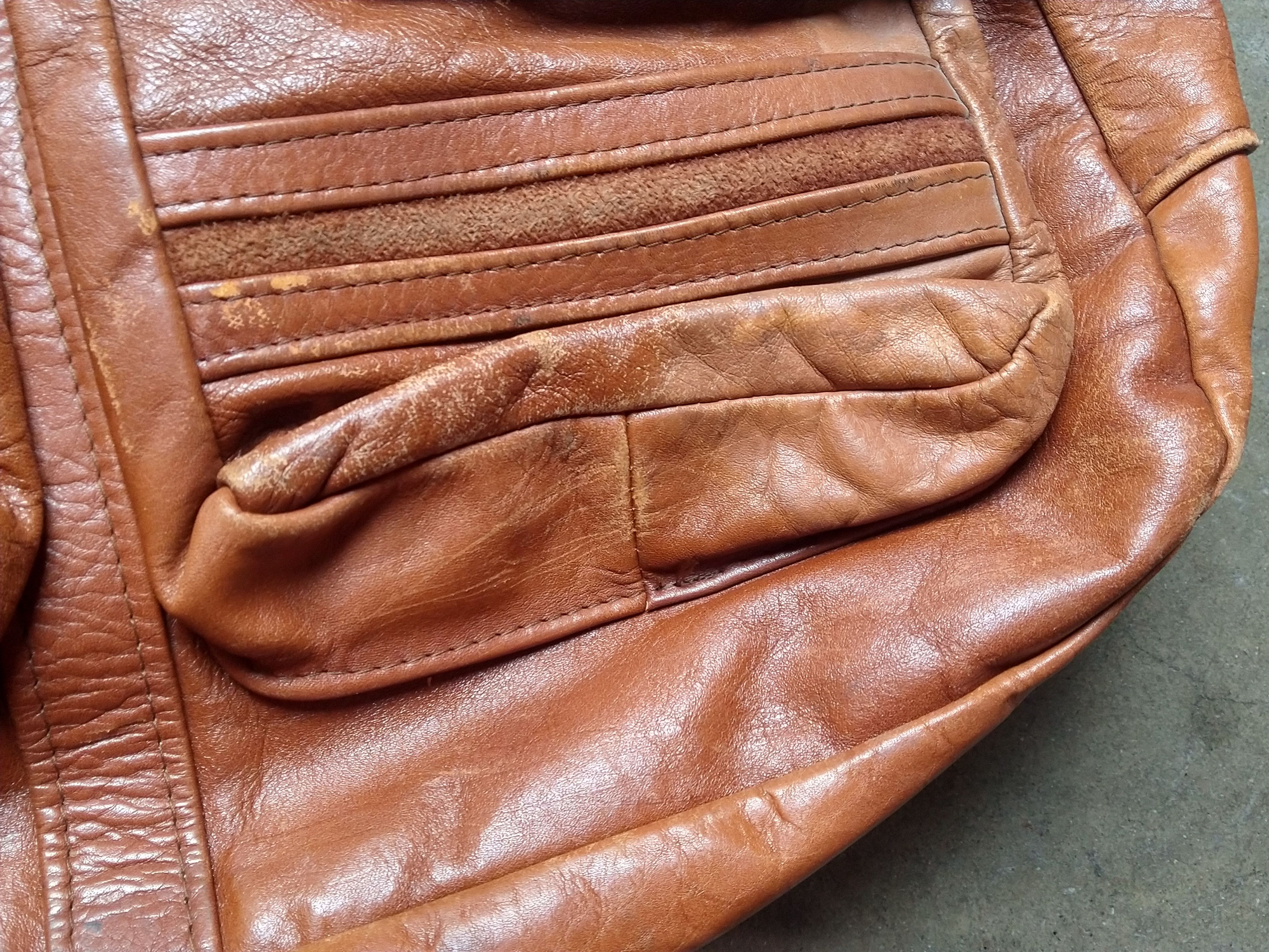 Genuine Leather Vintage Leather Duffle Bag Brown Zipper Strap Pockets Size ONE SIZE - 9 Thumbnail