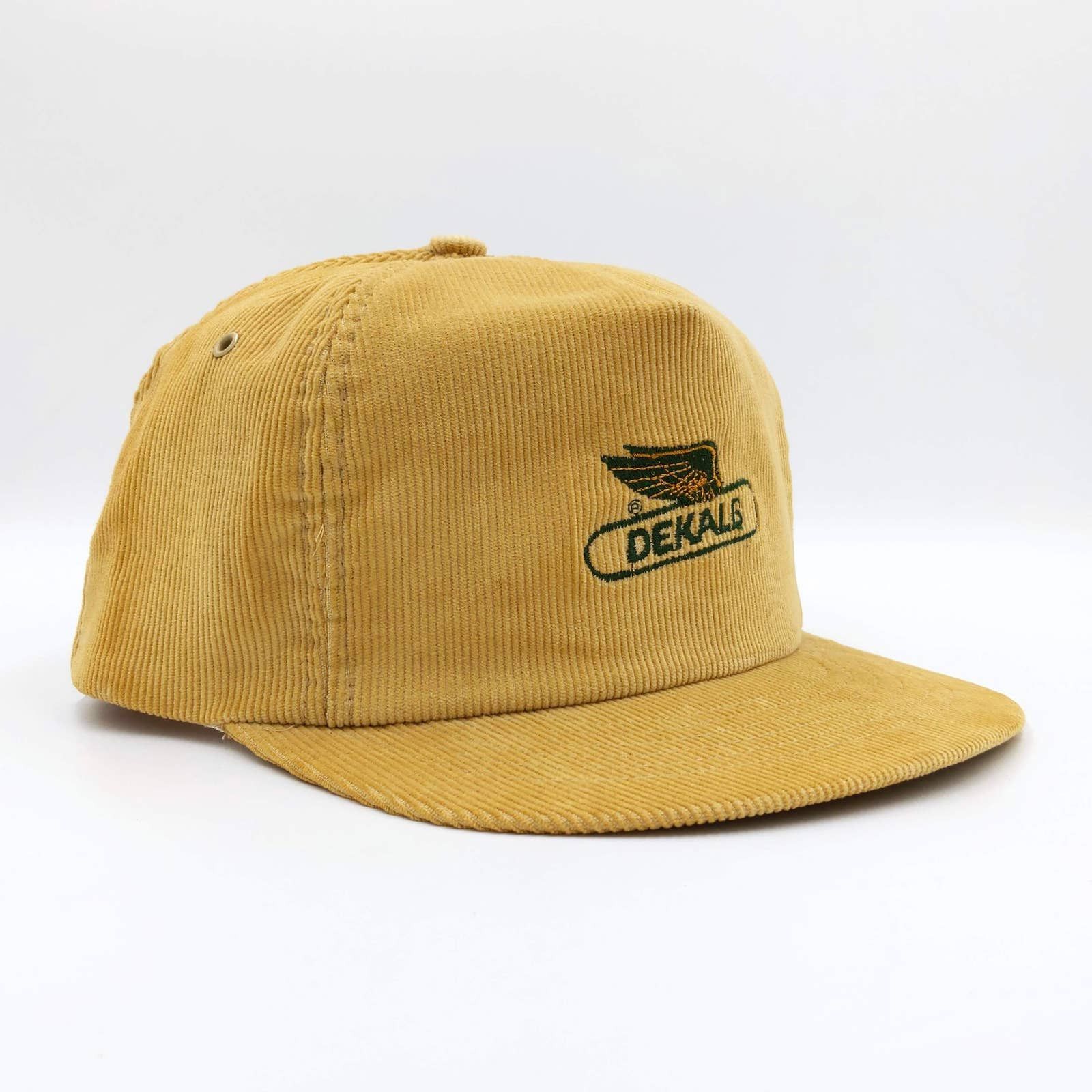 image of Dekalb Corduroy Snapback Trucker Hat Farm Seed New in Tan, Men's