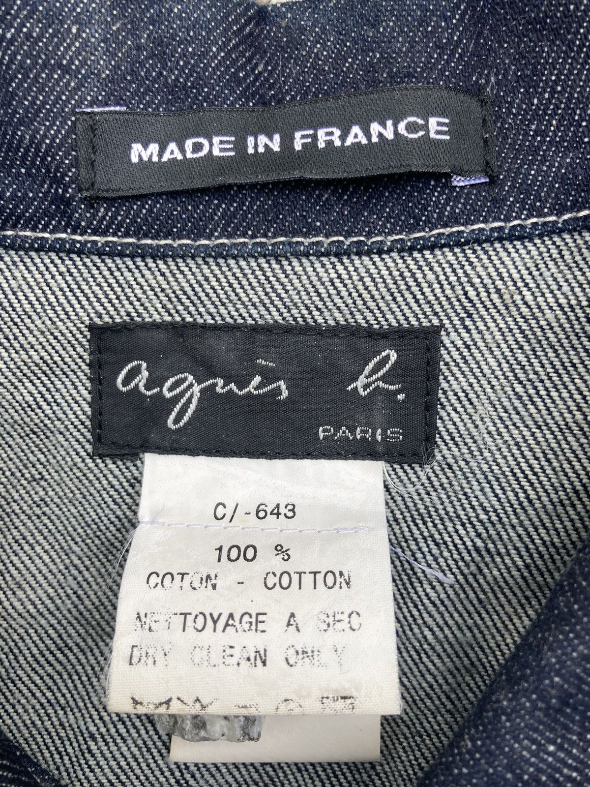 agnes b. DISTRESSED AGNES B DENIM JACKET Size US S / EU 44-46 / 1 - 7 Thumbnail