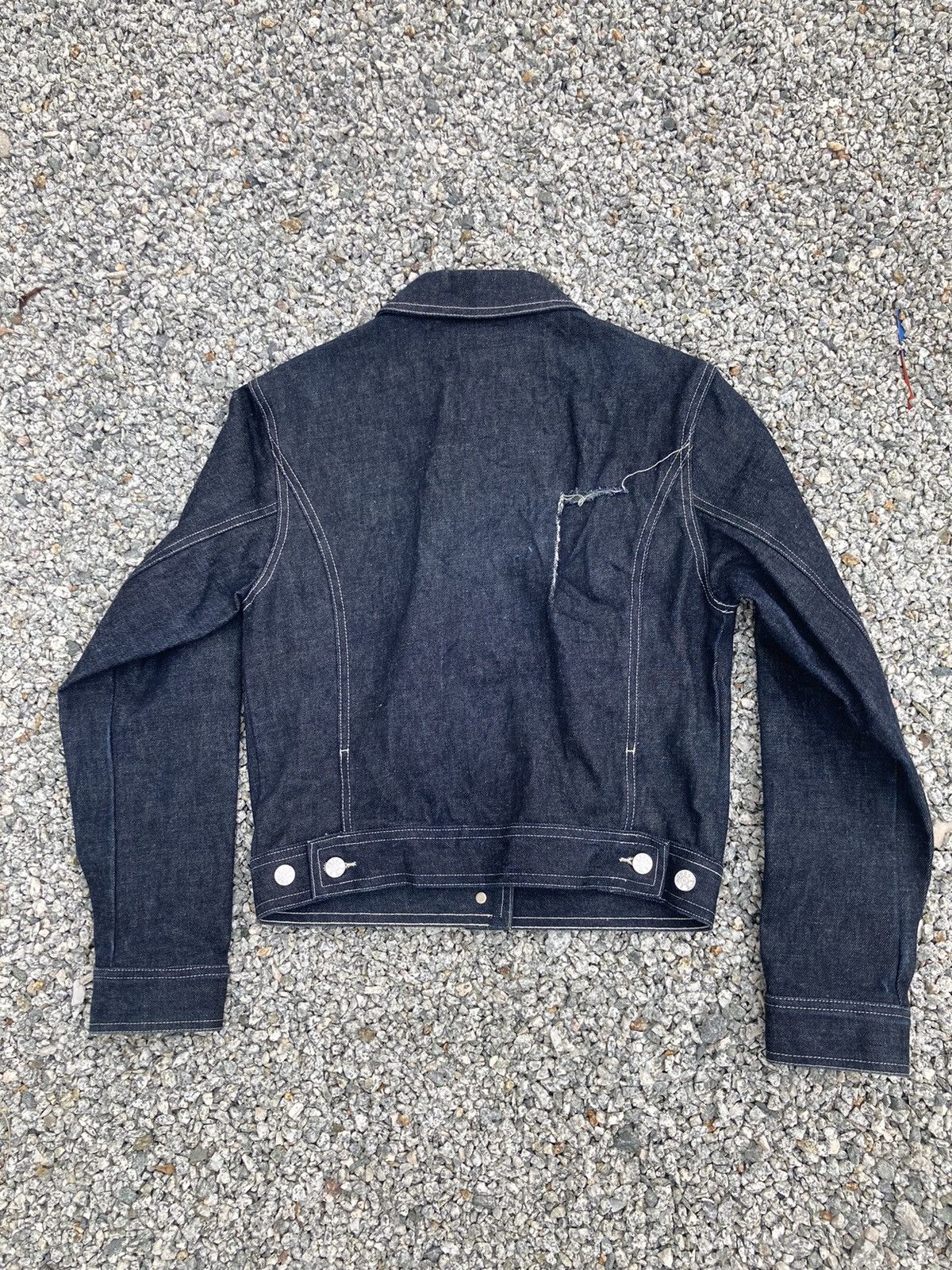 agnes b. DISTRESSED AGNES B DENIM JACKET Size US S / EU 44-46 / 1 - 2 Thumbnail