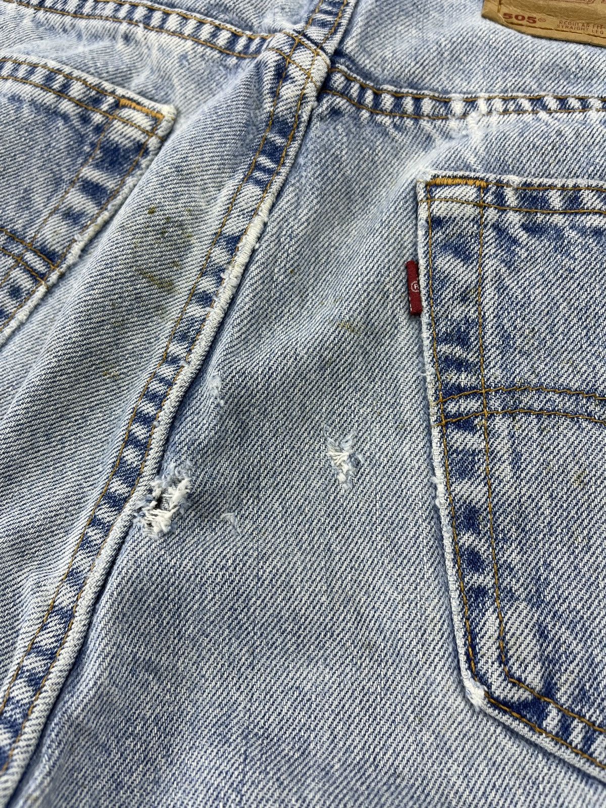 Levi's 90’s Vintage Levis 505 Stone Wash Jeans - J630 Size US 34 / EU 50 - 12 Thumbnail