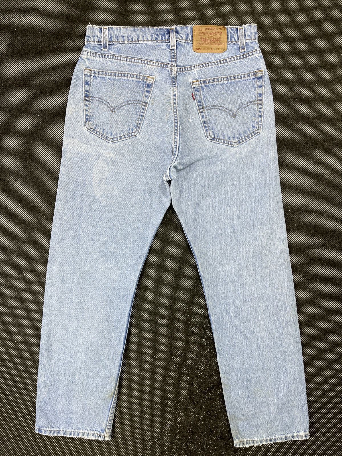 Levi's 90’s Vintage Levis 505 Stone Wash Jeans - J630 Size US 34 / EU 50 - 2 Thumbnail