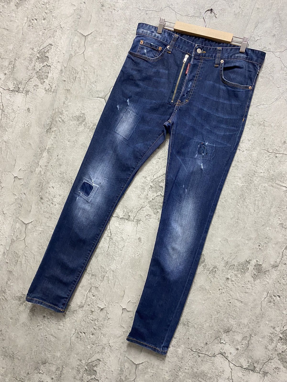 Designer × Japanese Brand Dsqotheq Japan Distressed Skinny Denim Pants Size US 34 / EU 50 - 3 Thumbnail