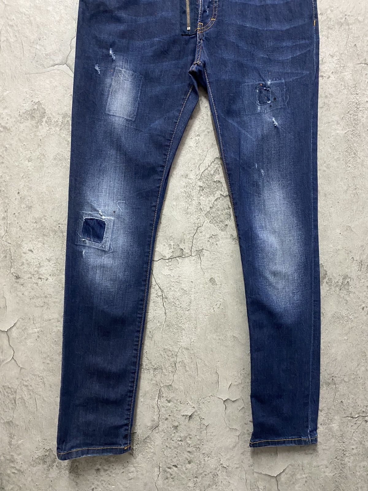 Designer × Japanese Brand Dsqotheq Japan Distressed Skinny Denim Pants Size US 34 / EU 50 - 5 Thumbnail
