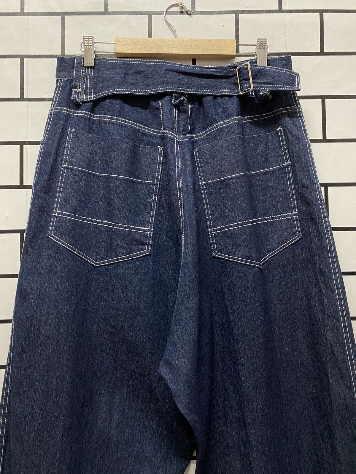 Designer × Japanese Brand Kmk Japan Patchwork Super Baggy Harem Denim pants Size US 30 / EU 46 - 10 Thumbnail