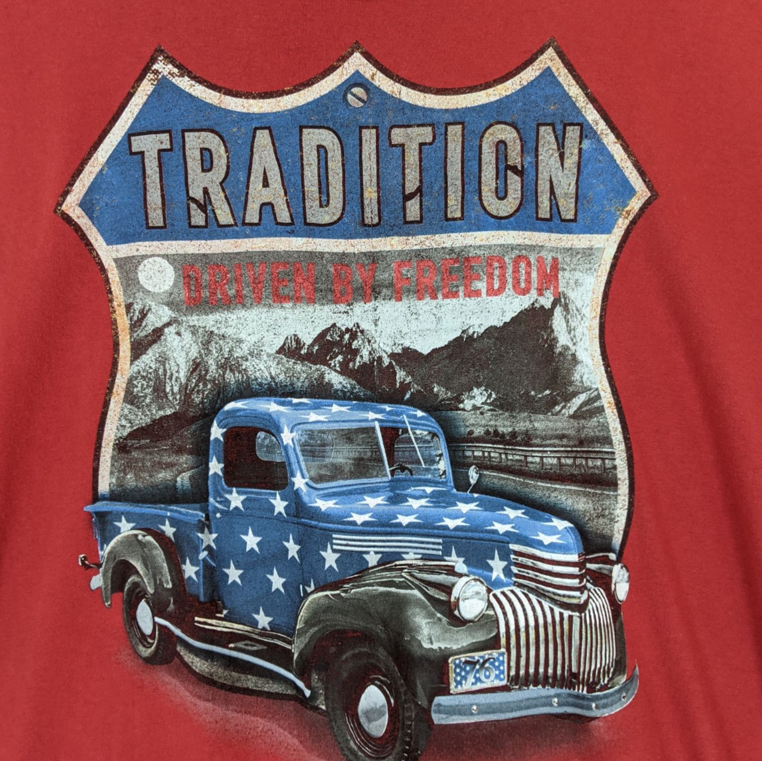 Vintage PATRIOTIC USA Flag Tradition Nascar T-Shirt Size US L / EU 52-54 / 3 - 4 Thumbnail