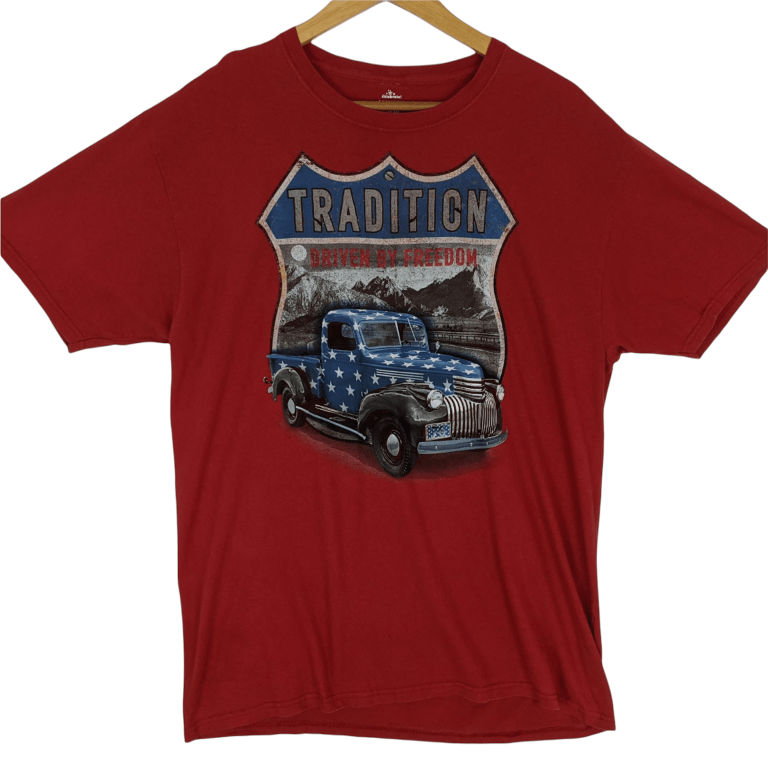 Vintage PATRIOTIC USA Flag Tradition Nascar T-Shirt Size US L / EU 52-54 / 3 - 2 Thumbnail