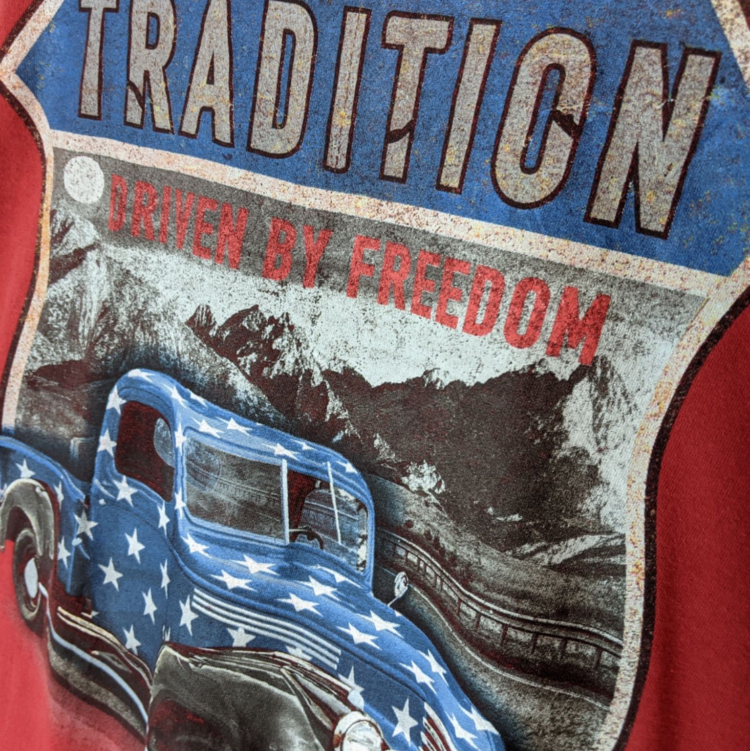 Vintage PATRIOTIC USA Flag Tradition Nascar T-Shirt Size US L / EU 52-54 / 3 - 6 Thumbnail