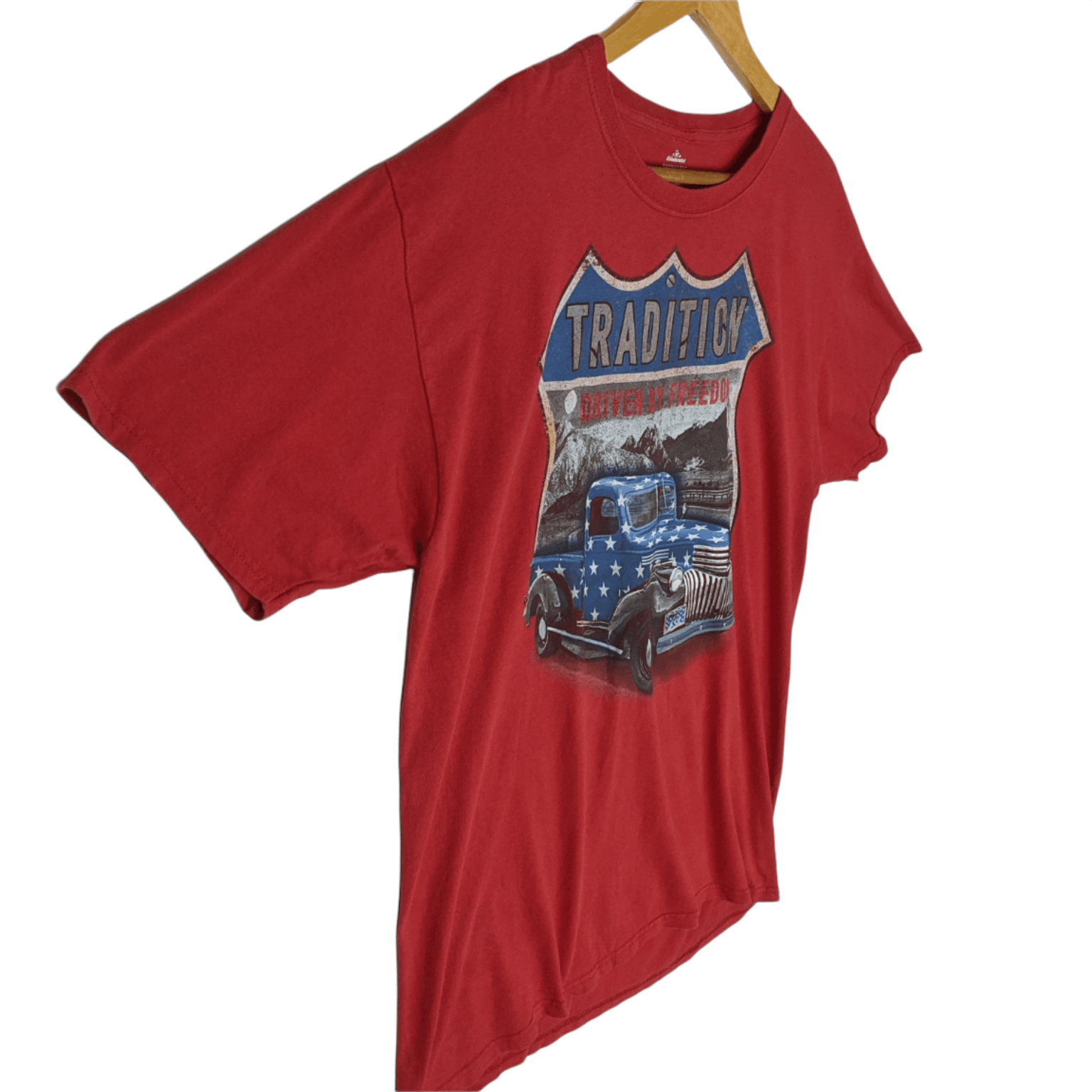 Vintage PATRIOTIC USA Flag Tradition Nascar T-Shirt Size US L / EU 52-54 / 3 - 3 Thumbnail