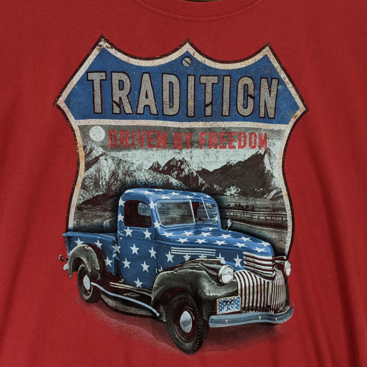 Vintage PATRIOTIC USA Flag Tradition Nascar T-Shirt Size US L / EU 52-54 / 3 - 5 Thumbnail