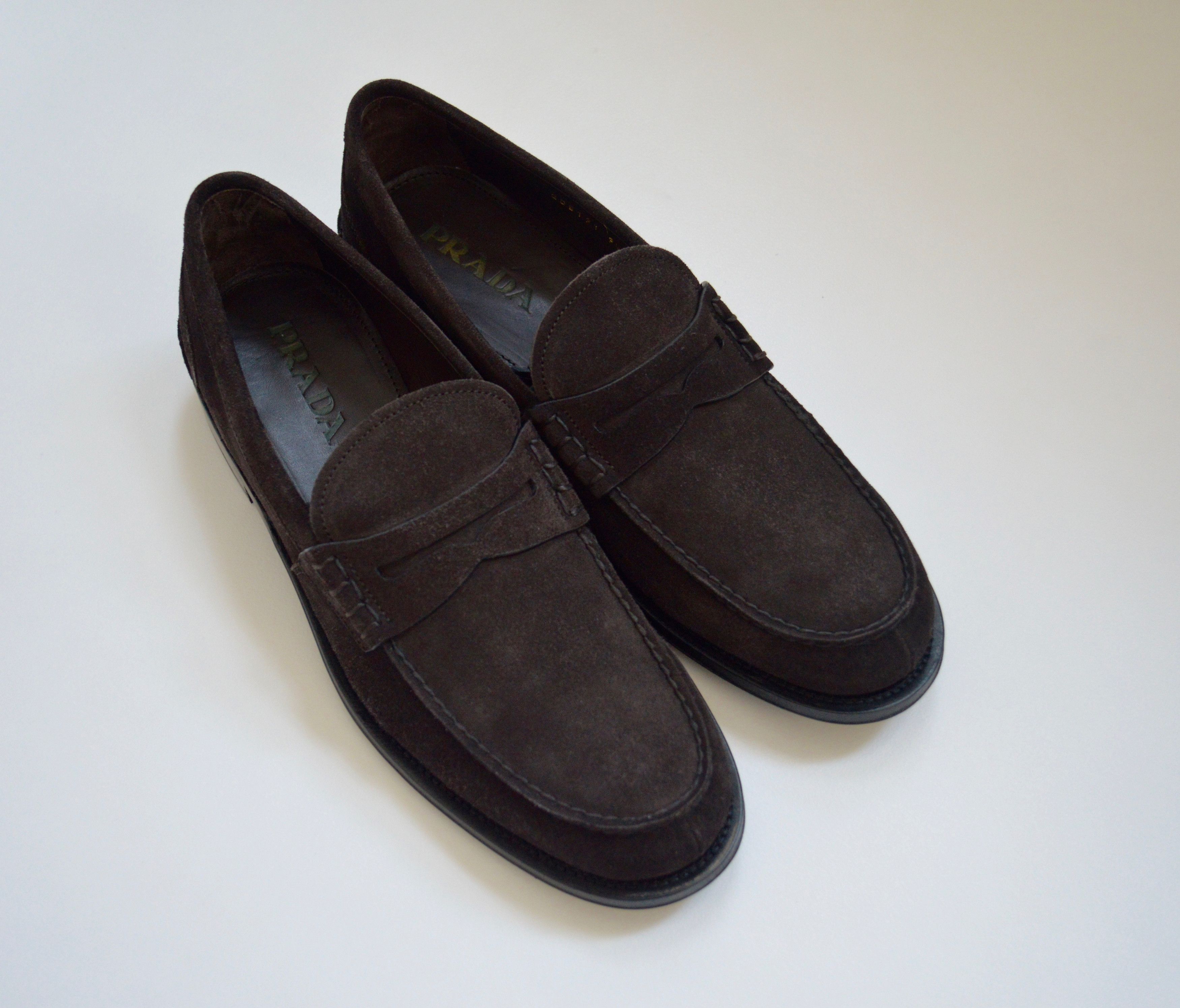 Prada Dark Gray Suede Loafers Size US 10.5 / EU 43-44 - 8 Thumbnail