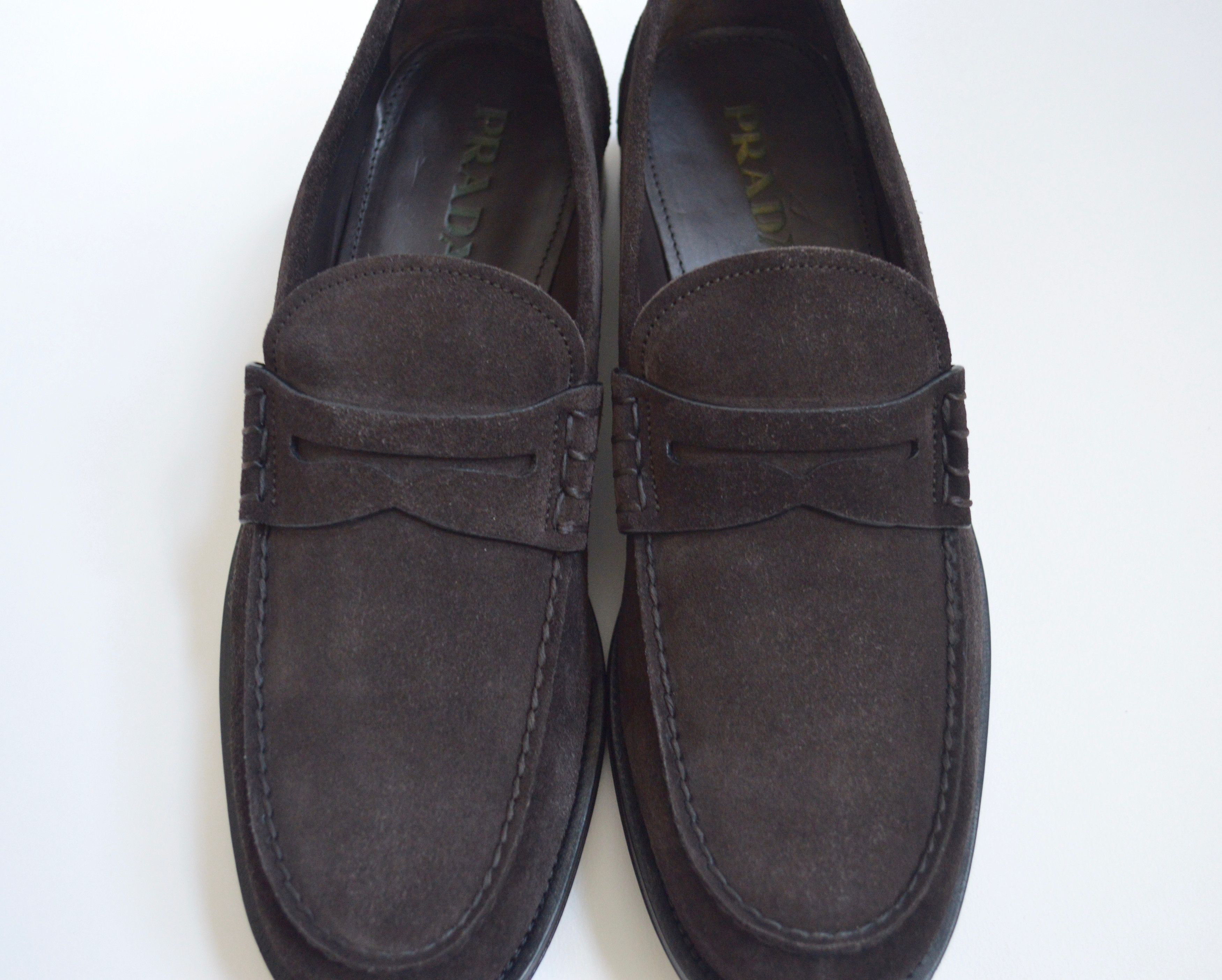 Prada Dark Gray Suede Loafers Size US 10.5 / EU 43-44 - 4 Thumbnail