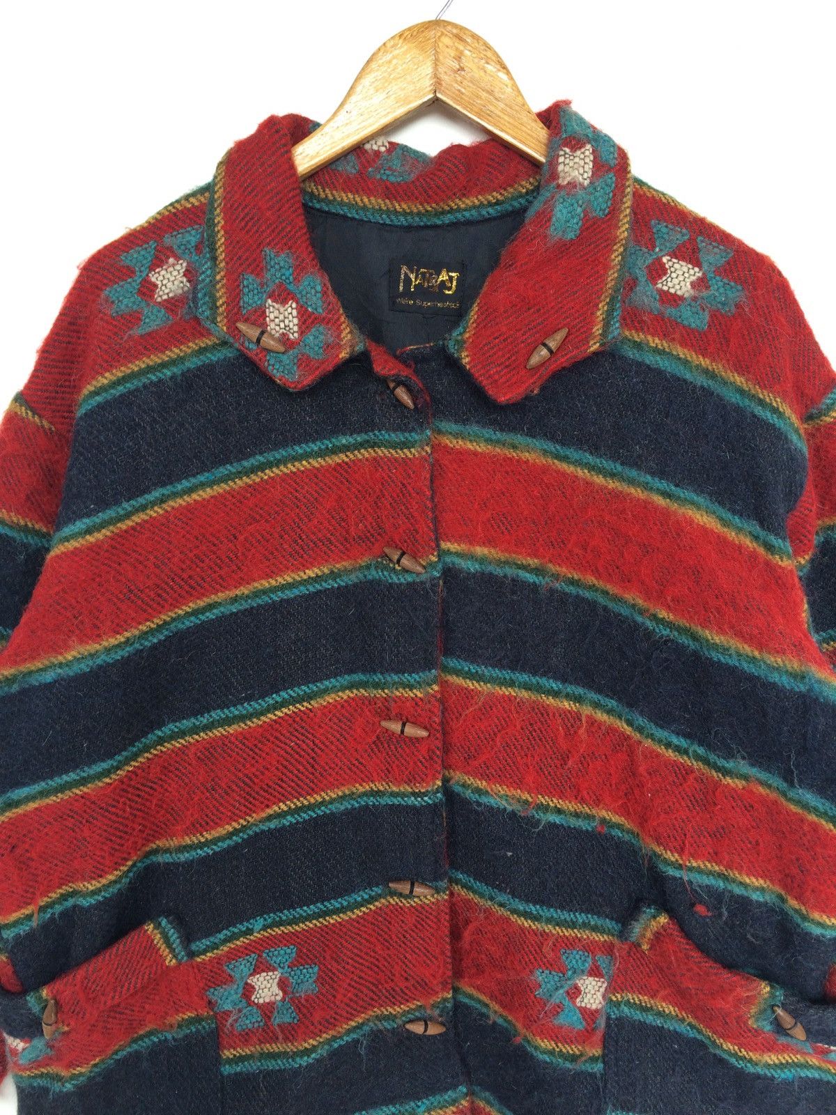 Japanese Brand japanese Brand Natraj Multicolour Rainbow Wool Jacket Size US L / EU 52-54 / 3 - 2 Thumbnail