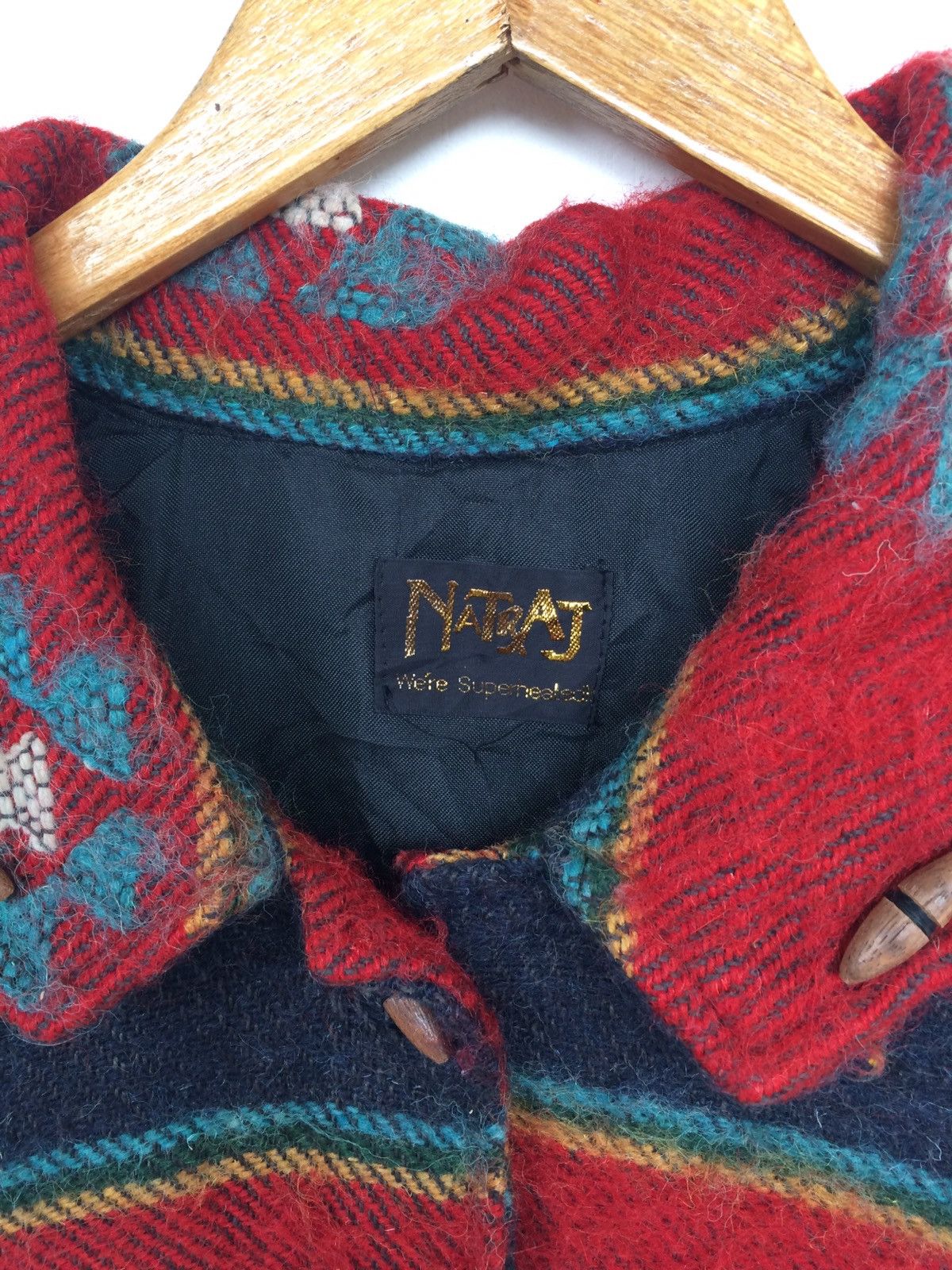 Japanese Brand japanese Brand Natraj Multicolour Rainbow Wool Jacket Size US L / EU 52-54 / 3 - 5 Thumbnail