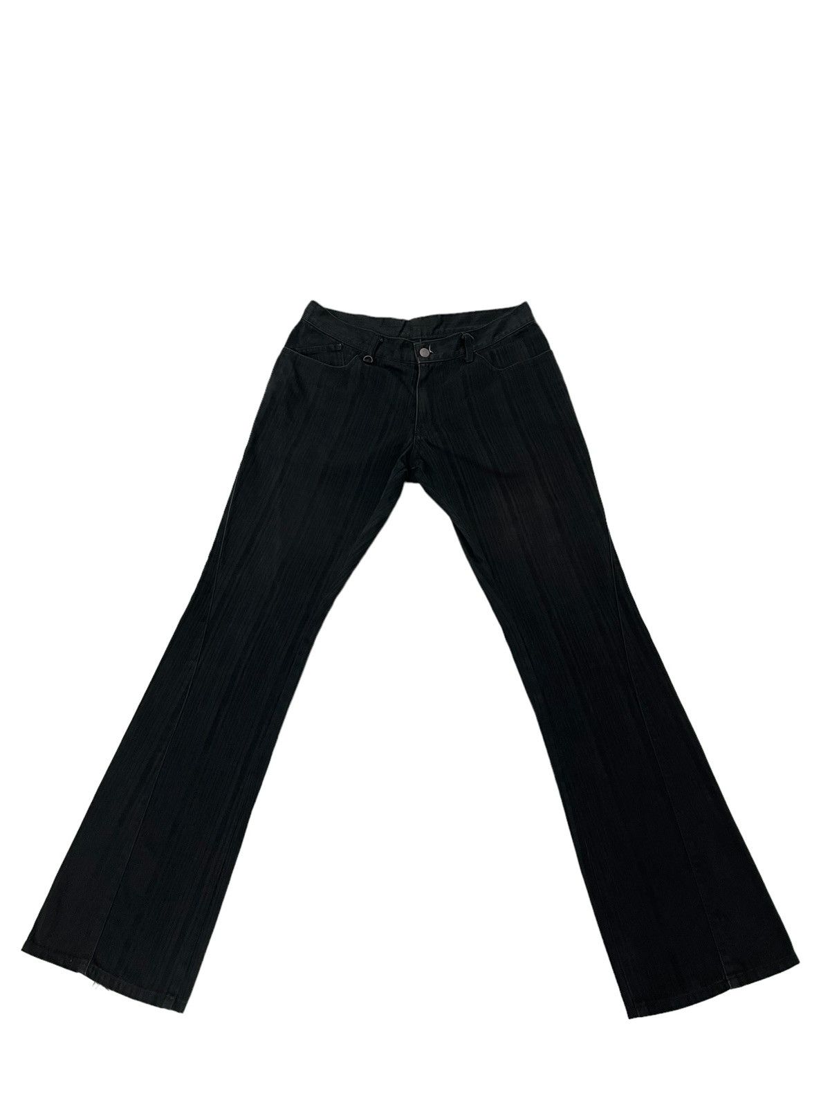 Japanese Brand Flare Jeans Michel Klein Japan Striped Boot Cut 2🟦4 Size US 32 / EU 48 - 2 Thumbnail