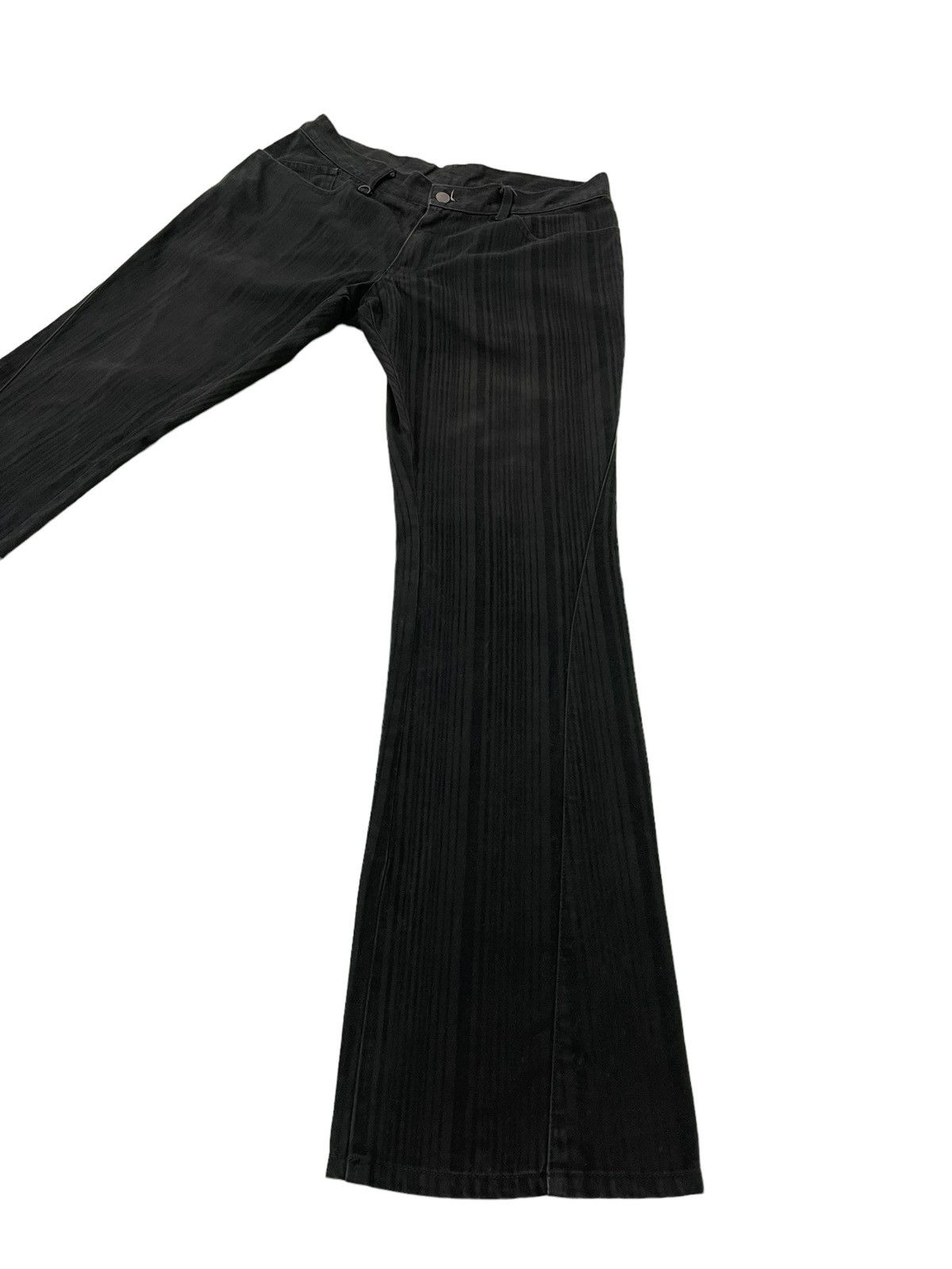 Japanese Brand Flare Jeans Michel Klein Japan Striped Boot Cut 2🟦4 Size US 32 / EU 48 - 3 Thumbnail