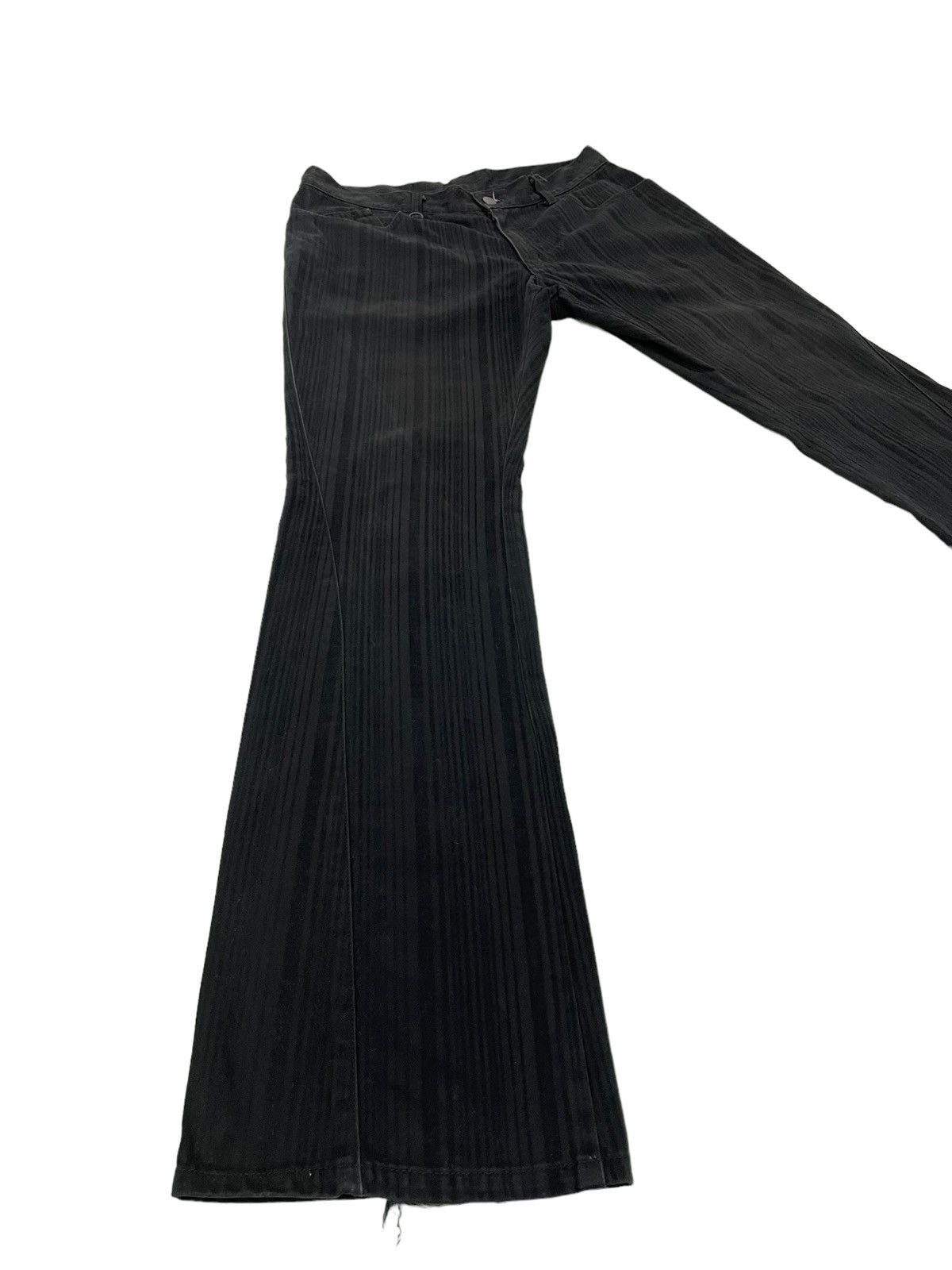 Japanese Brand Flare Jeans Michel Klein Japan Striped Boot Cut 2🟦4 Size US 32 / EU 48 - 1 Thumbnail