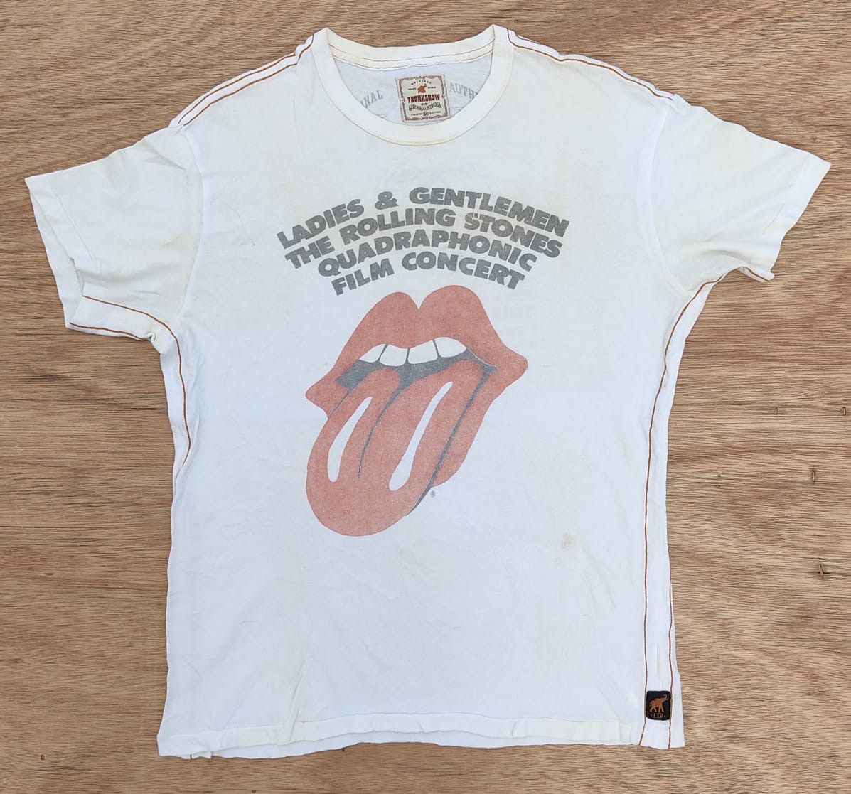 image of Band Tees x The Rolling Stones Limited Issued C20 in White, Men's (Size Medium)