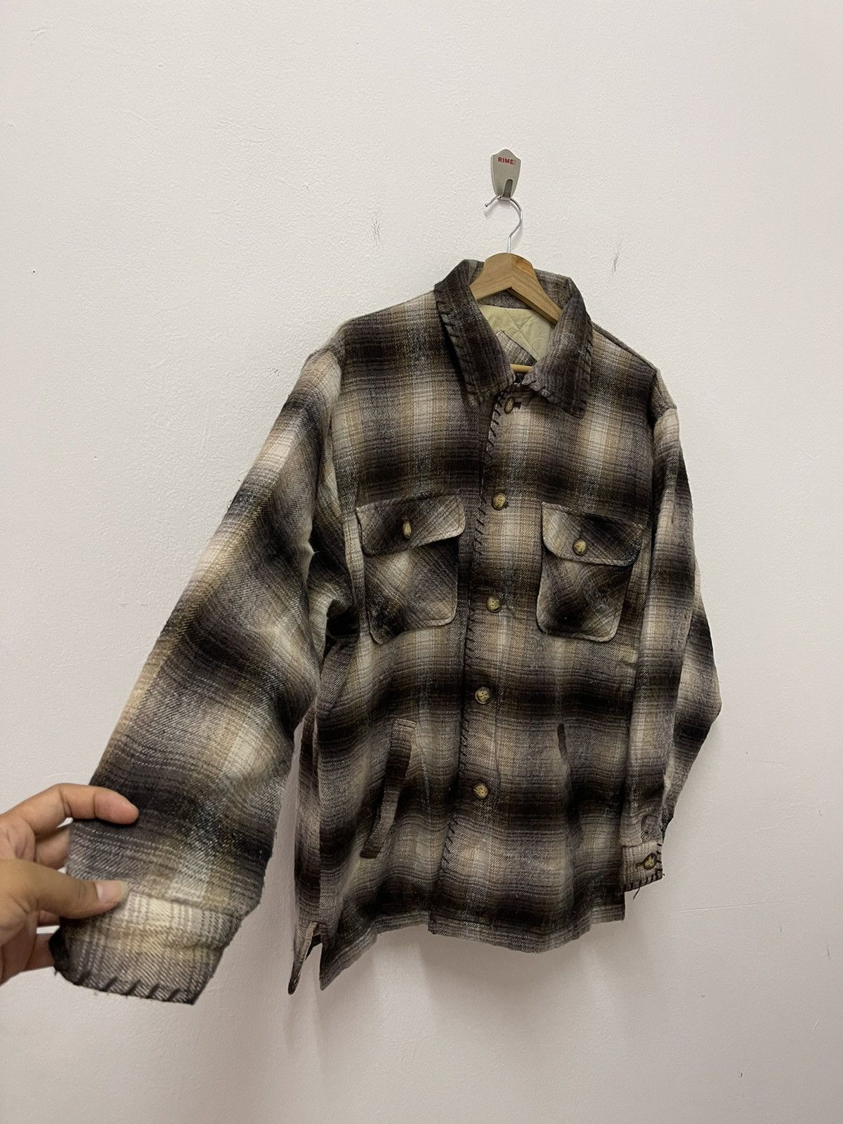 Japanese Brand × Vintage Vintage Peximp Double Pocket Flannel Checkered Size US L / EU 52-54 / 3 - 5 Thumbnail