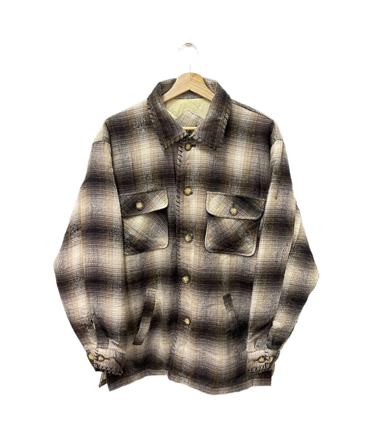 Japanese Brand × Vintage Vintage Peximp Double Pocket Flannel Checkered Size US L / EU 52-54 / 3 - 1 Thumbnail