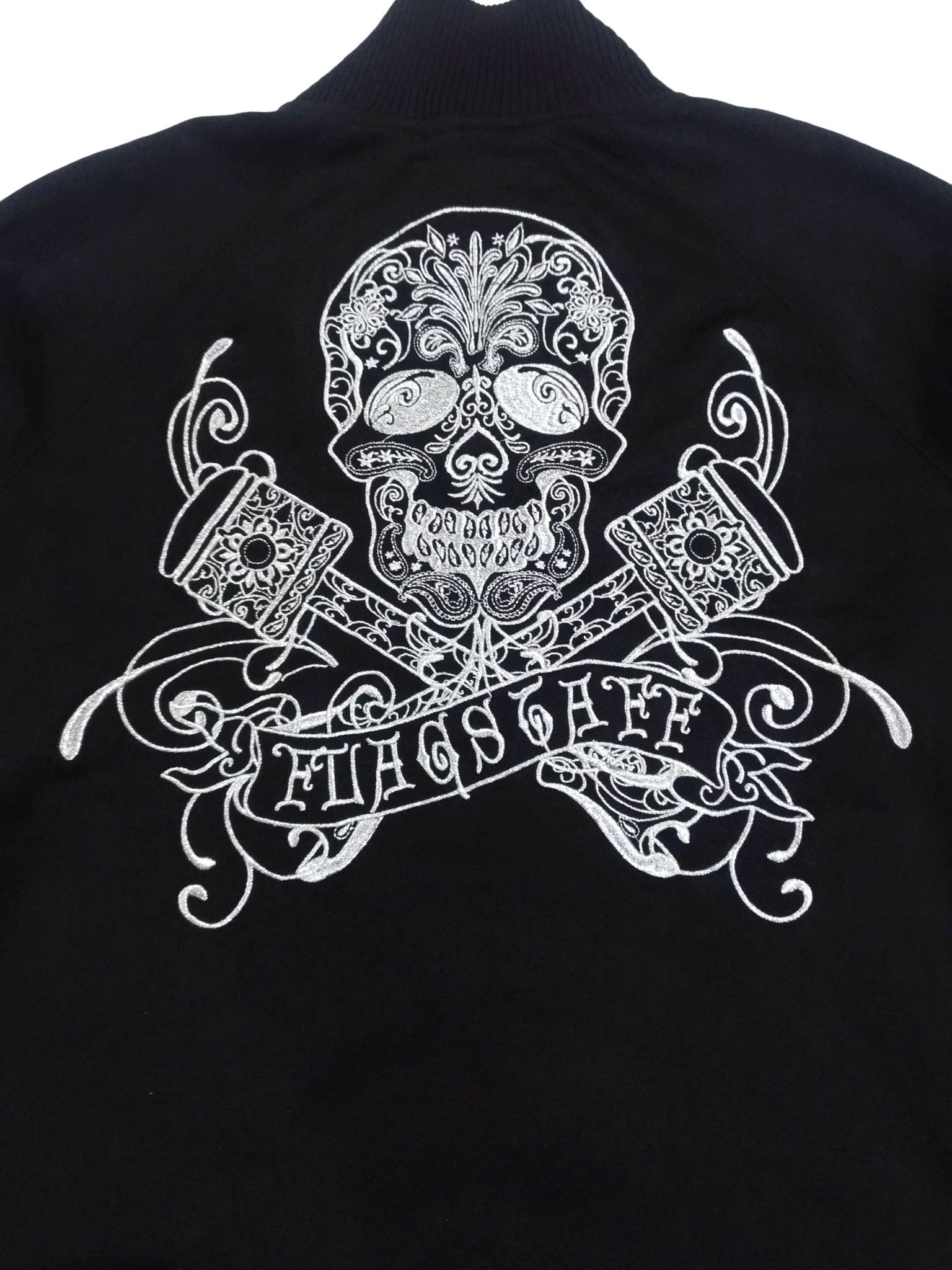 Japanese Brand RARE! FLAGSTAFF UNION MADE EMBROIDERED SKULL ROCKABILLY Size US M / EU 48-50 / 2 - 5 Thumbnail