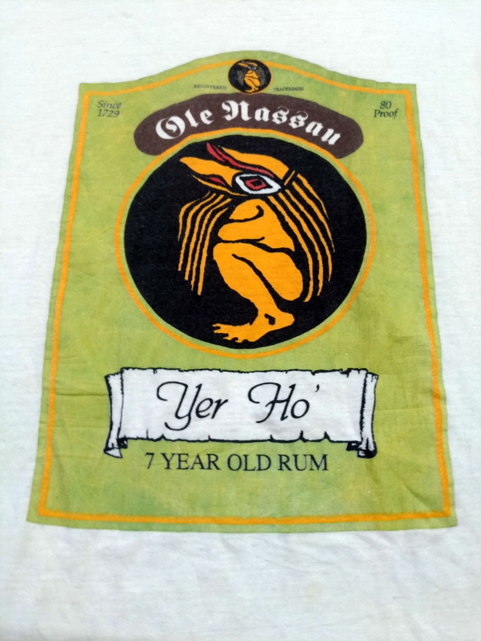 Legendary Goods × Urban Classics × Vintage RARE! VTG 80s OLE NASSAU SINGLE STITCH RUM T-SHIRT Size US XL / EU 56 / 4 - 3 Thumbnail