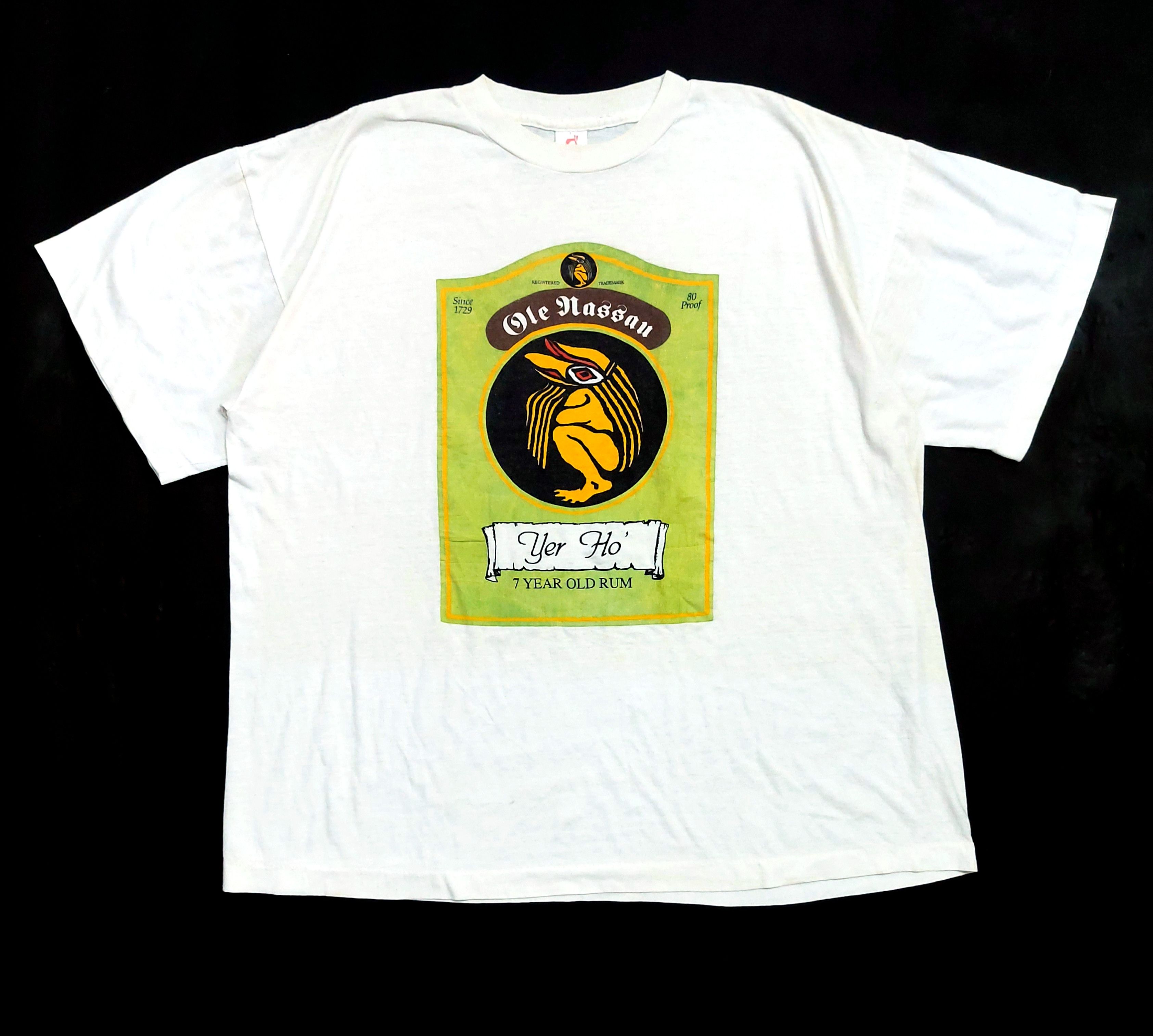 Legendary Goods × Urban Classics × Vintage RARE! VTG 80s OLE NASSAU SINGLE STITCH RUM T-SHIRT Size US XL / EU 56 / 4 - 1 Thumbnail