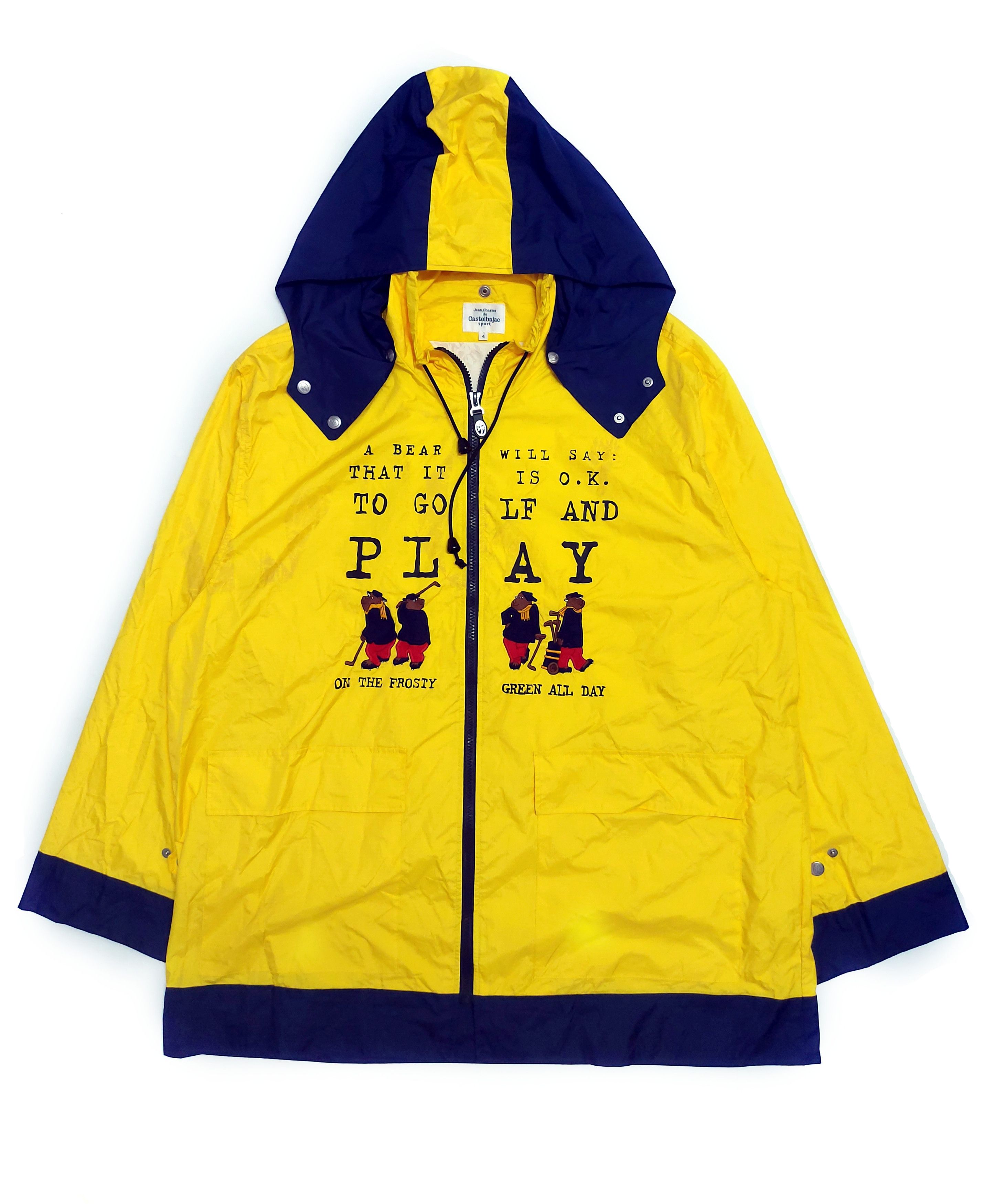 image of Jean Charles De Castelbajac VTG Jc De Castelbajac "golf Glory Castelbajac" Art in Yellow (Size XL)