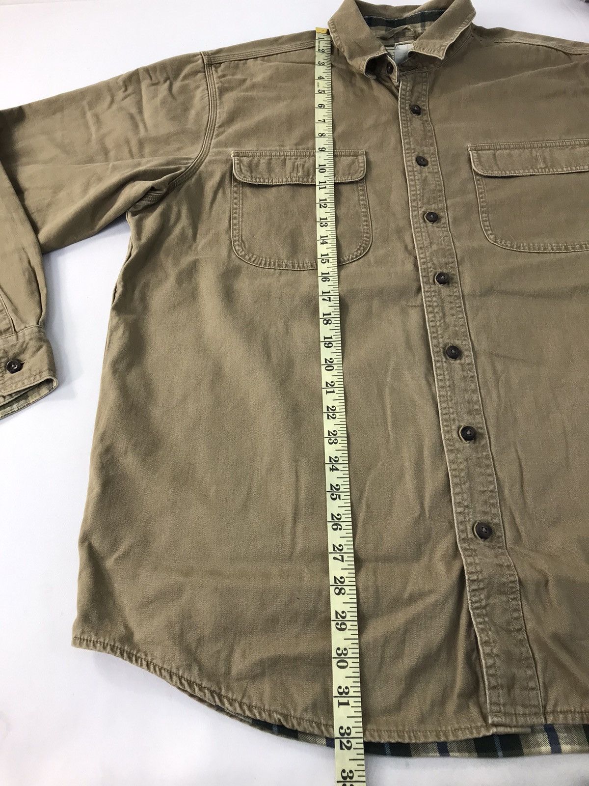 L.L. Bean × Vintage L.L Bean Flannel Shirt Zipper Plaid Checked Workwear R060j Size US XL / EU 56 / 4 - 10 Thumbnail