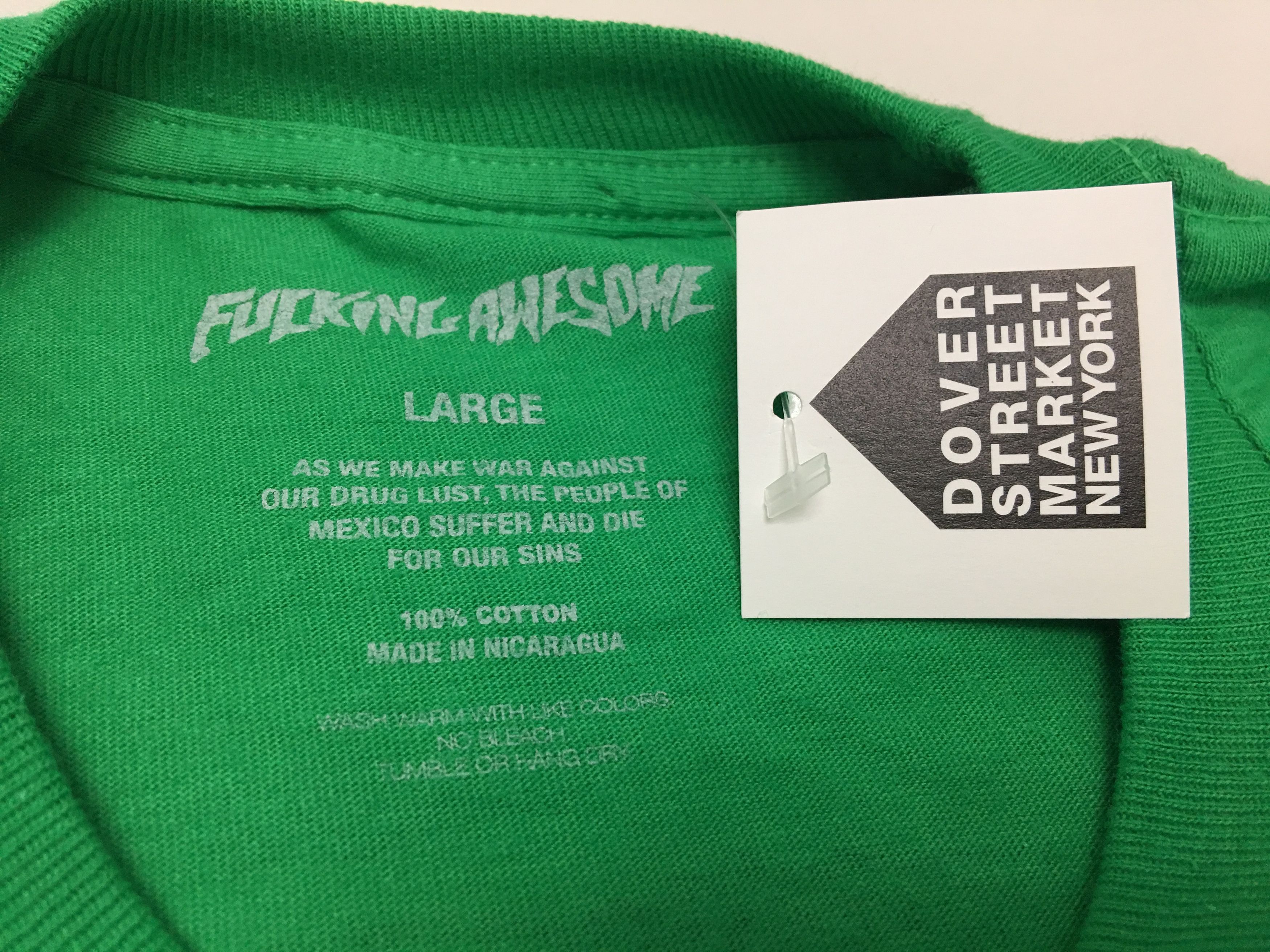 Fucking Awesome Fucking Awesome FA Rain Tee Green Large Size US L / EU 52-54 / 3 - 8 Thumbnail