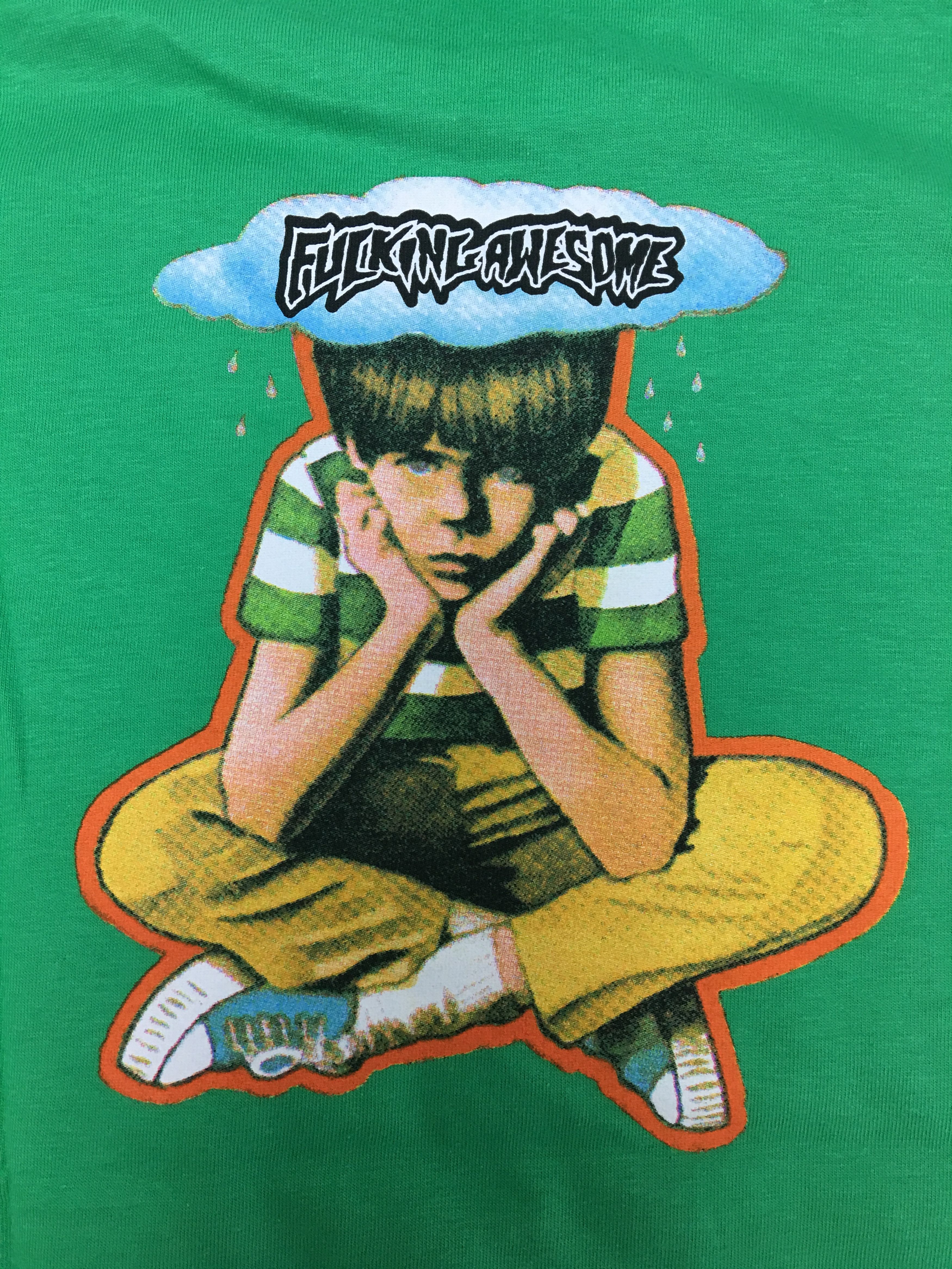 Fucking Awesome Fucking Awesome FA Rain Tee Green Large Size US L / EU 52-54 / 3 - 5 Thumbnail