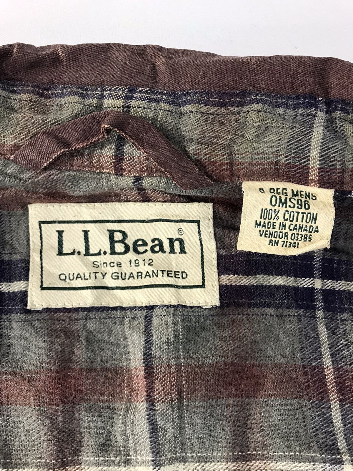 L.L. Bean × Vintage L.L Bean Flannel Shirt Zipper Plaid Checked Workwear R060j Size US XL / EU 56 / 4 - 7 Thumbnail