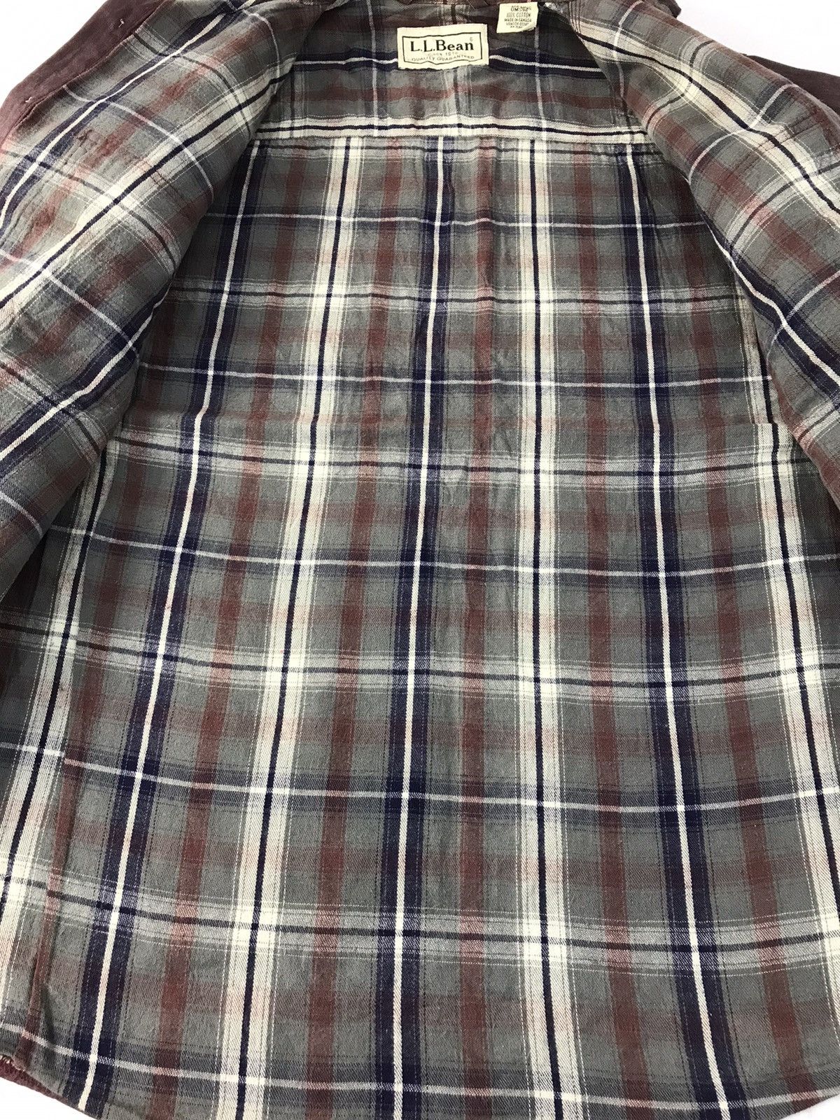 L.L. Bean × Vintage L.L Bean Flannel Shirt Zipper Plaid Checked Workwear R060j Size US XL / EU 56 / 4 - 6 Thumbnail