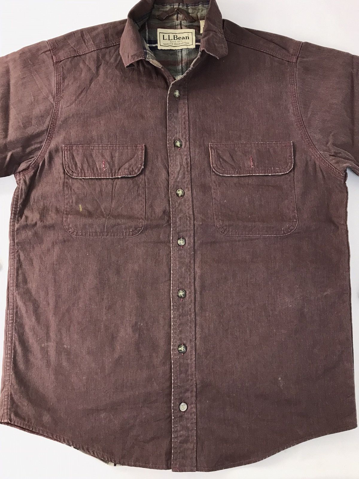 L.L. Bean × Vintage L.L Bean Flannel Shirt Zipper Plaid Checked Workwear R060j Size US XL / EU 56 / 4 - 3 Thumbnail