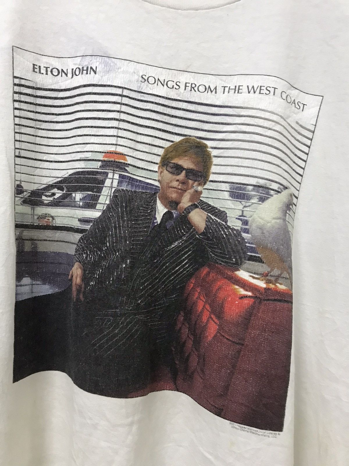 Band Tees Vintage Elton John Song From The West Coast Tees Size US XL / EU 56 / 4 - 9 Thumbnail