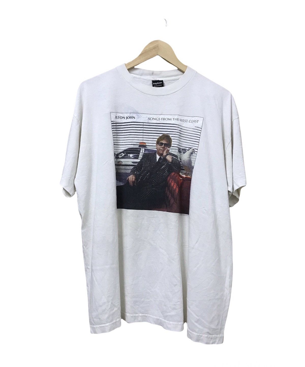 Band Tees Vintage Elton John Song From The West Coast Tees Size US XL / EU 56 / 4 - 1 Thumbnail