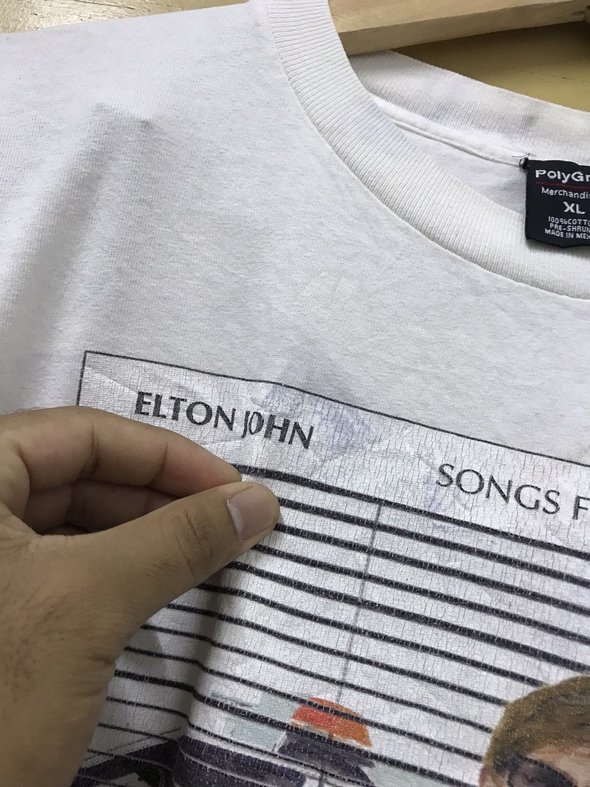 Band Tees Vintage Elton John Song From The West Coast Tees Size US XL / EU 56 / 4 - 7 Thumbnail