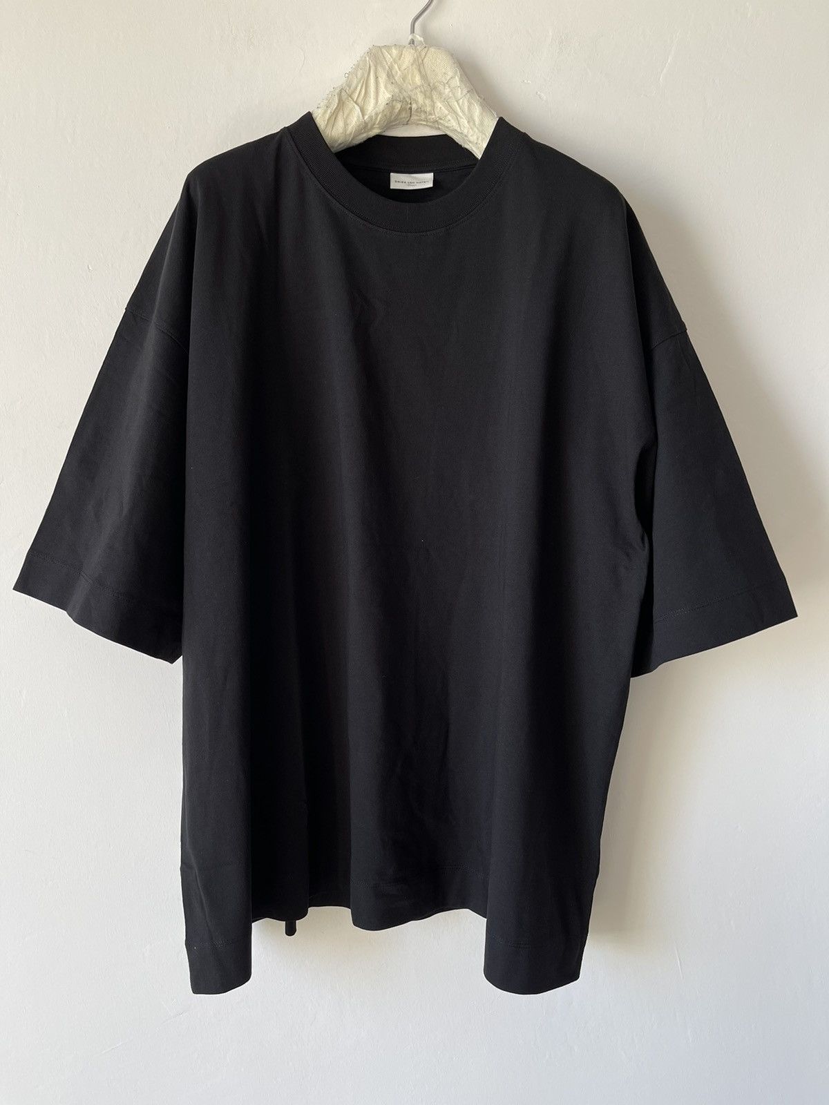 Dries Van Noten Dries Van Noten black cotton oversized t-shirt | Grailed