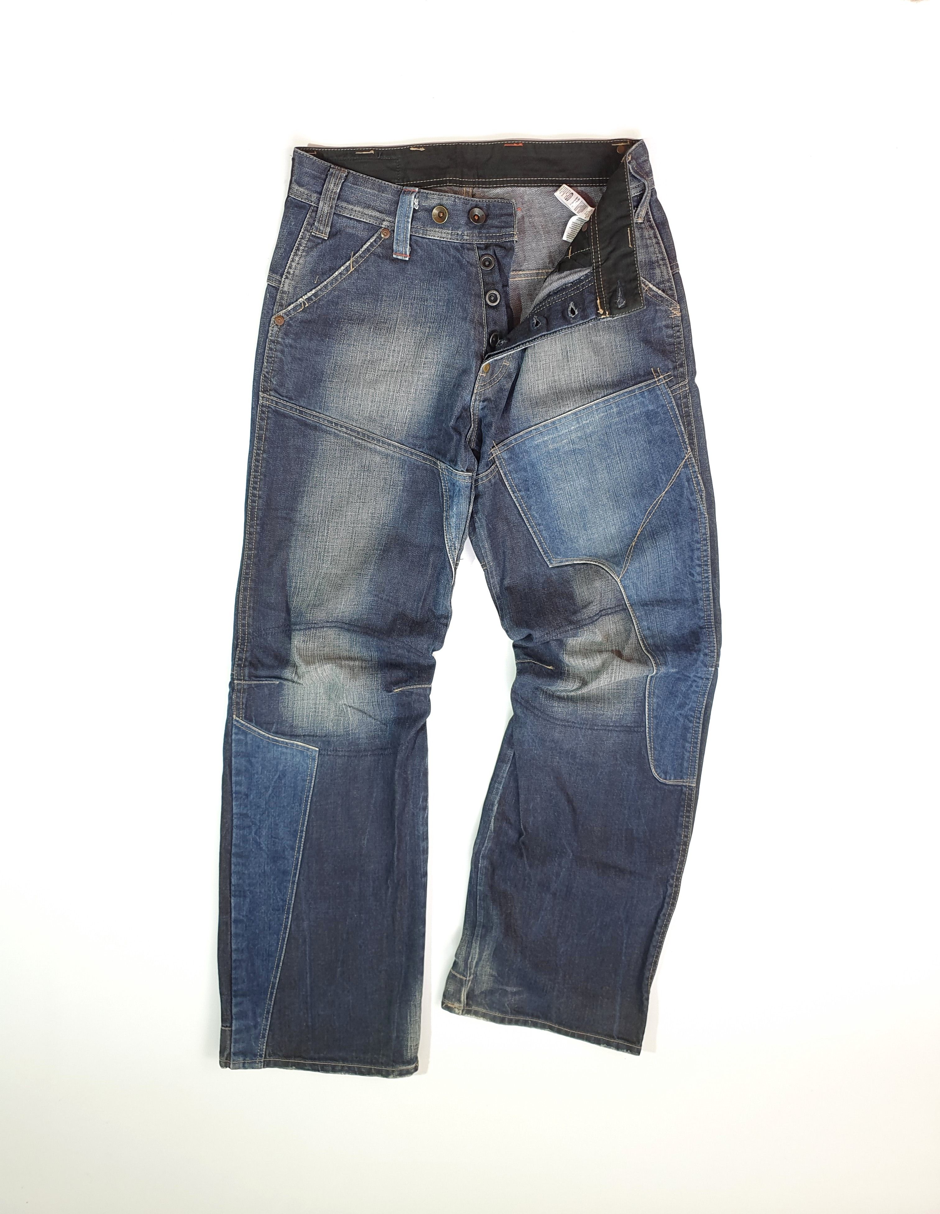 G-Star × Japanese Brand × Vintage Rare G Star Denim Patchwork Biker Knee Jeans Size US 31 - 11 Thumbnail