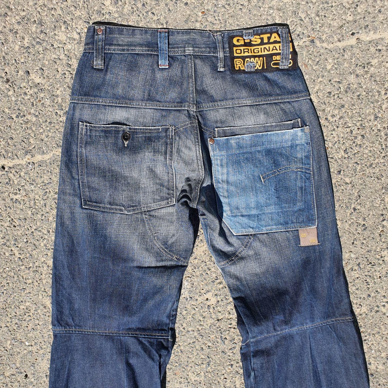 G-Star × Japanese Brand × Vintage Rare G Star Denim Patchwork Biker Knee Jeans Size US 31 - 2 Thumbnail