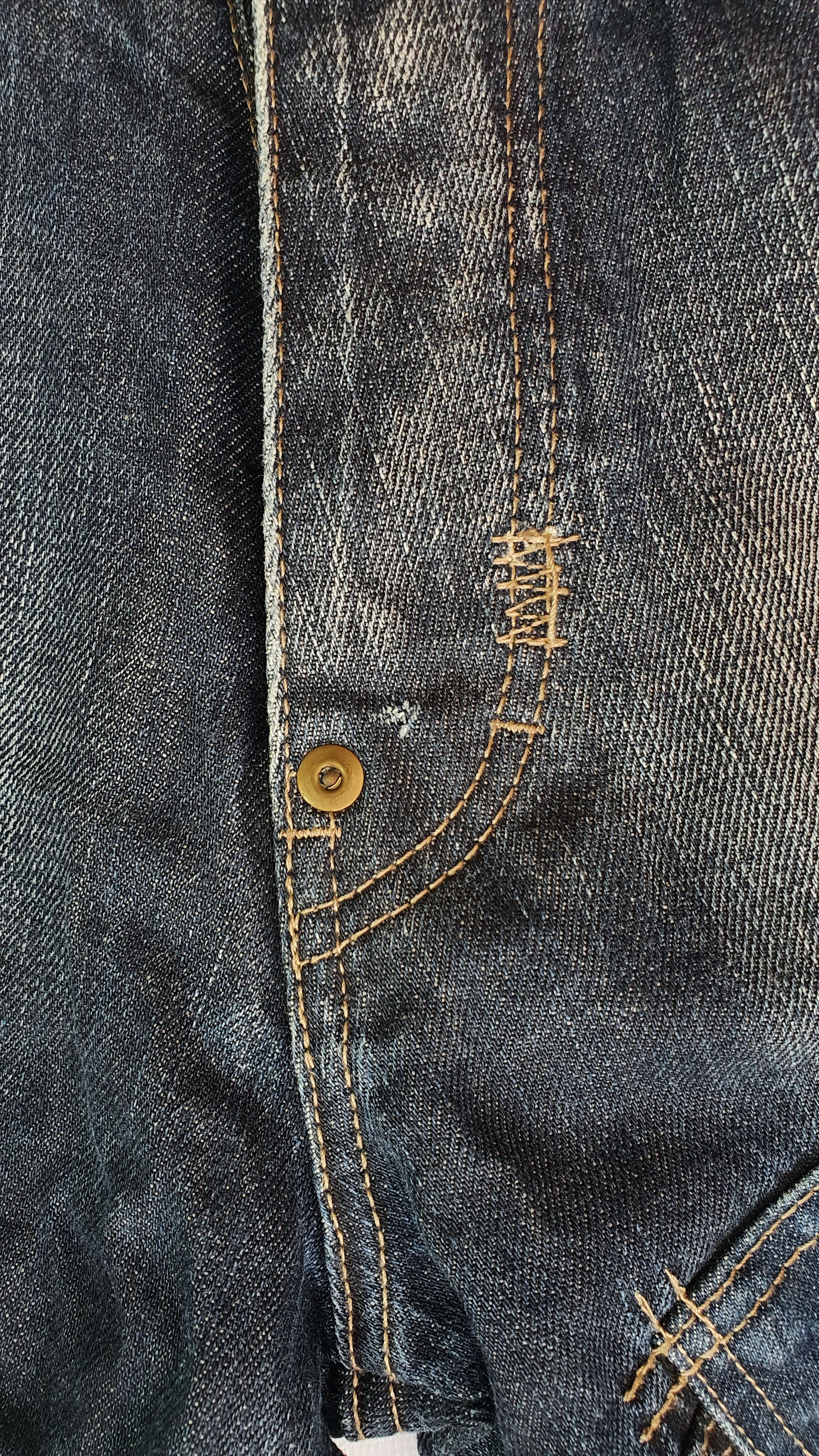 G-Star × Japanese Brand × Vintage Rare G Star Denim Patchwork Biker Knee Jeans Size US 31 - 8 Thumbnail