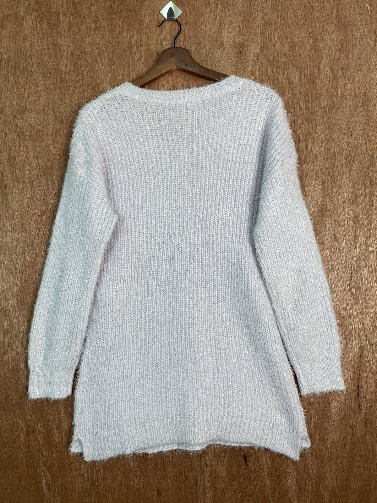 Homespun Knitwear × Japanese Brand DL Shoo La Rue Shag Shaggy Fur Mohair long Knitwear #B613 Size L / US 10 / IT 46 - 8 Thumbnail