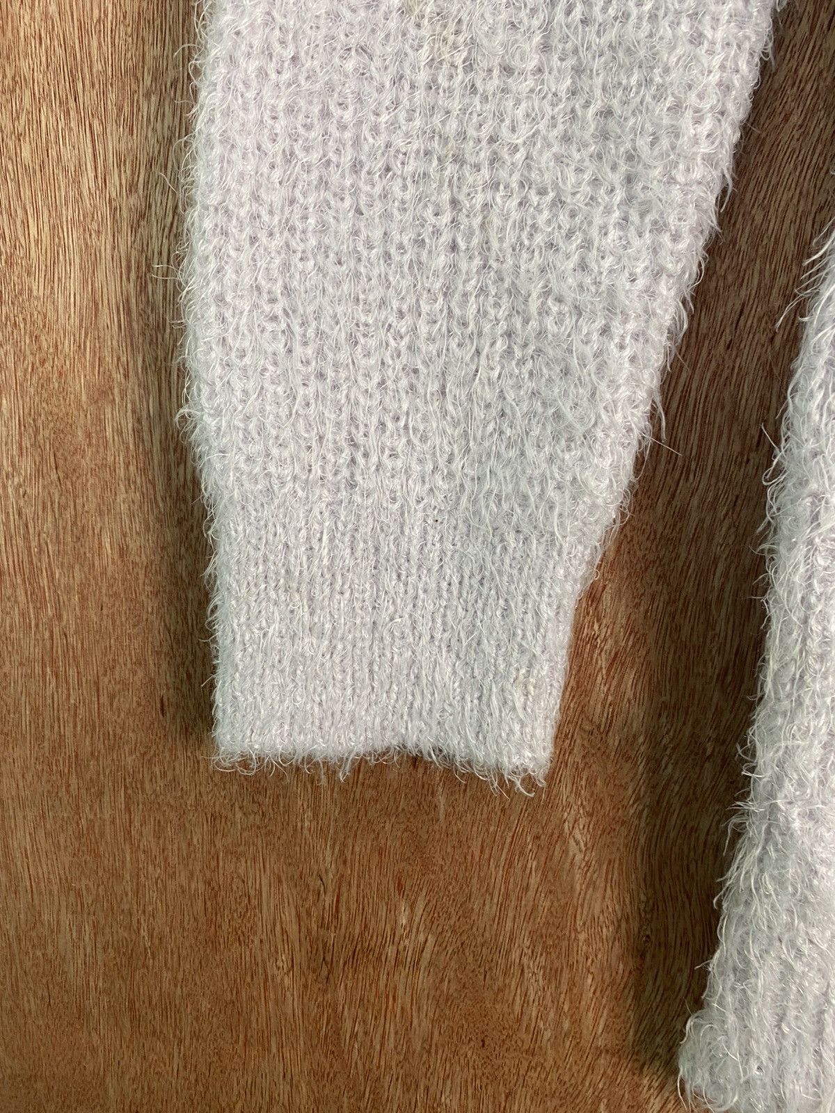 Homespun Knitwear × Japanese Brand DL Shoo La Rue Shag Shaggy Fur Mohair long Knitwear #B613 Size L / US 10 / IT 46 - 6 Thumbnail