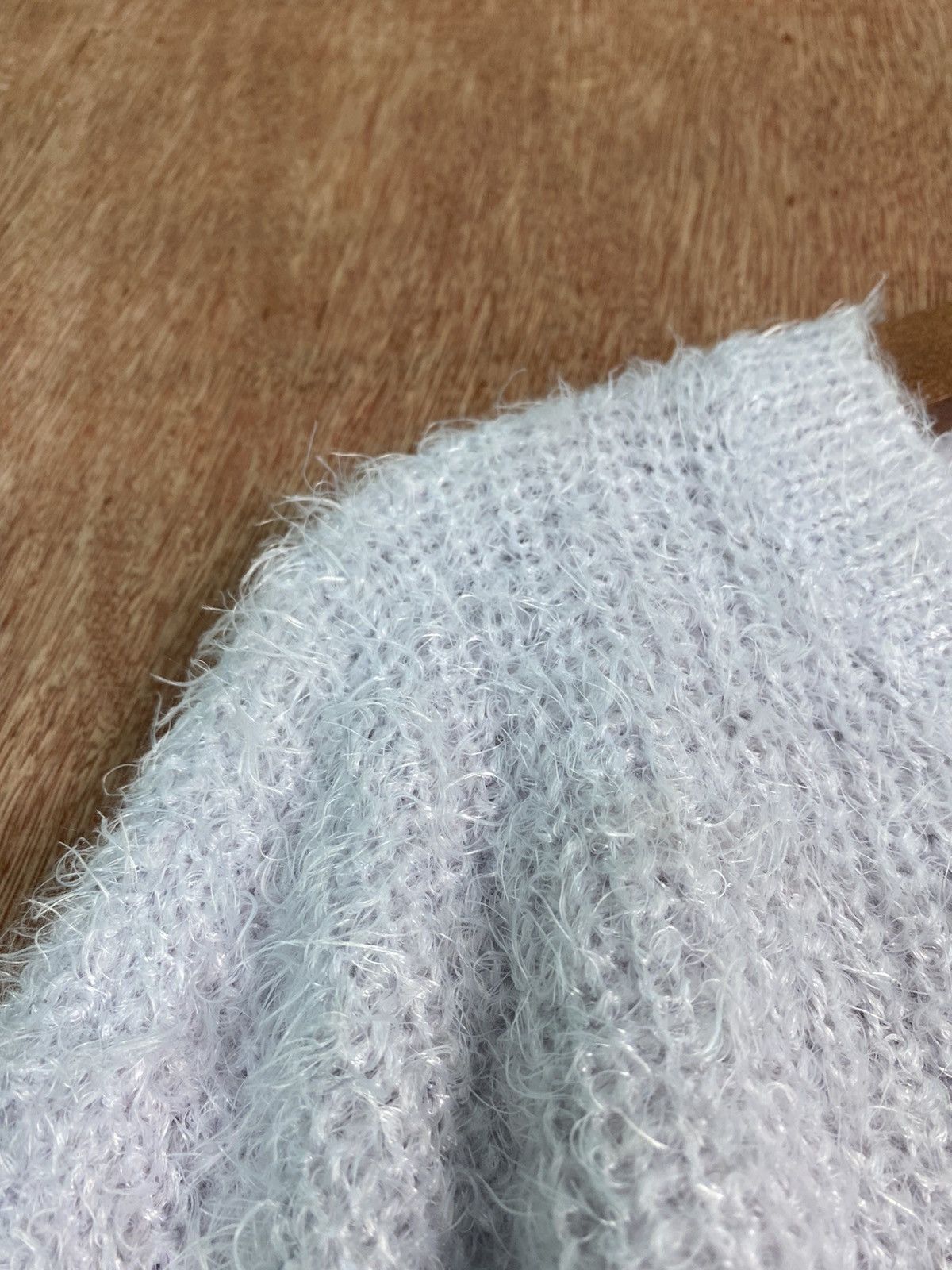Homespun Knitwear × Japanese Brand DL Shoo La Rue Shag Shaggy Fur Mohair long Knitwear #B613 Size L / US 10 / IT 46 - 5 Thumbnail