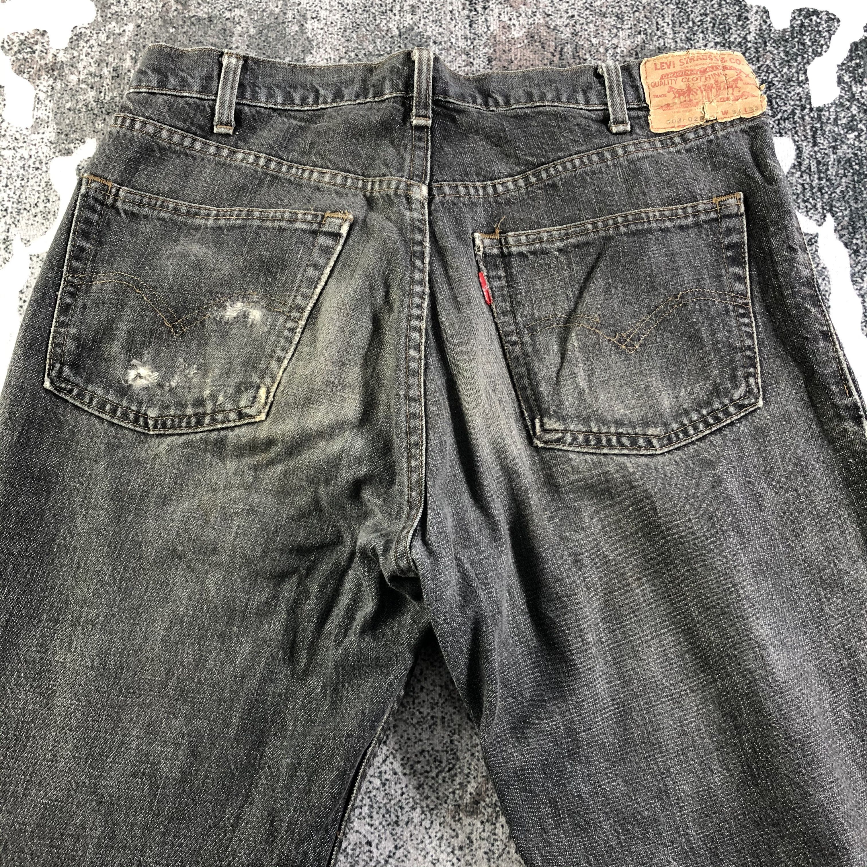 Levi's × Vintage Vintage Levis Jeans 503 Faded Black Denim KJ2517 Size US 33 - 5 Thumbnail